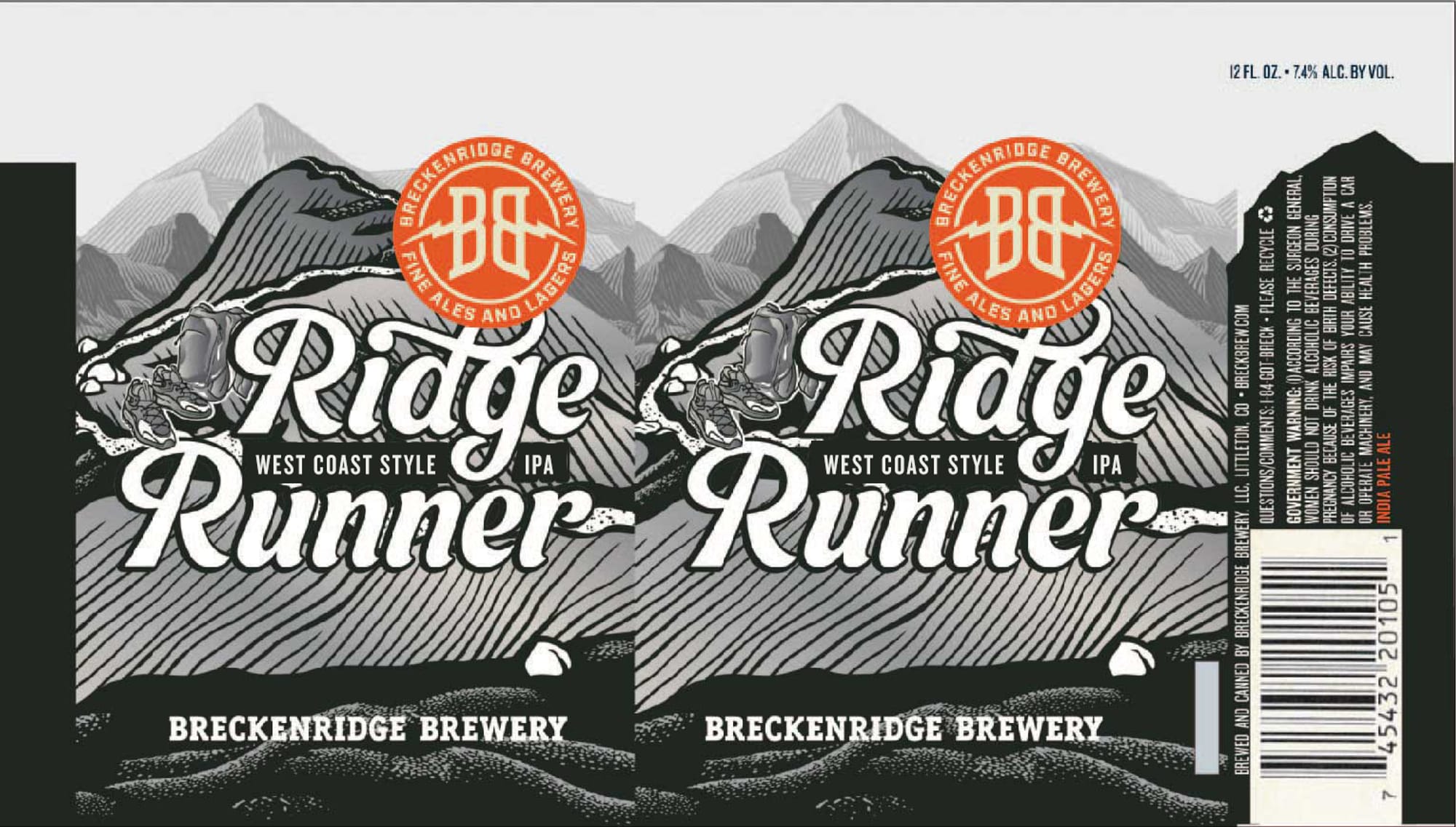 Ridge Runner by Breckenridge Brewery - beer label