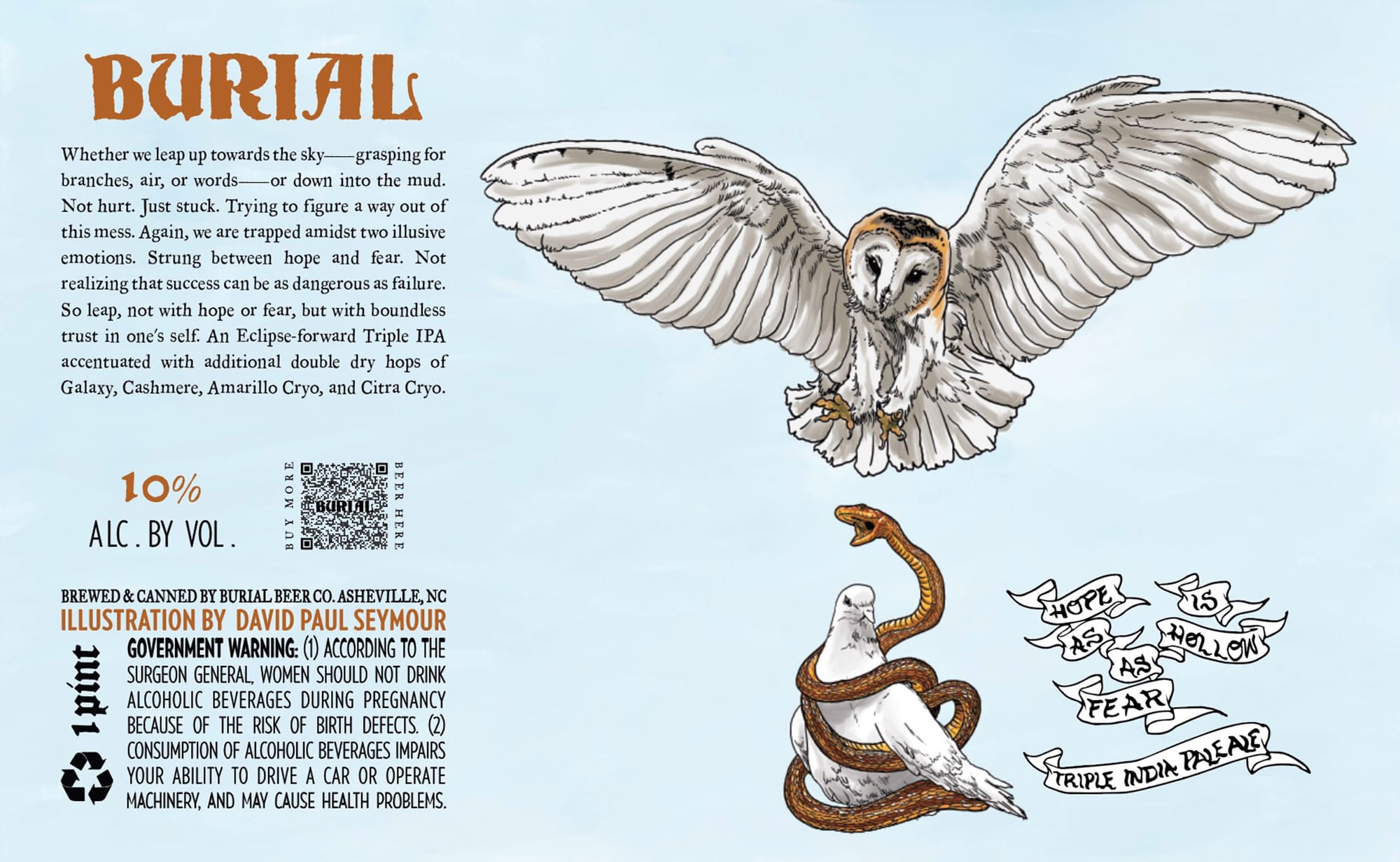 Right Mind by Burial Beer Co. - beer label