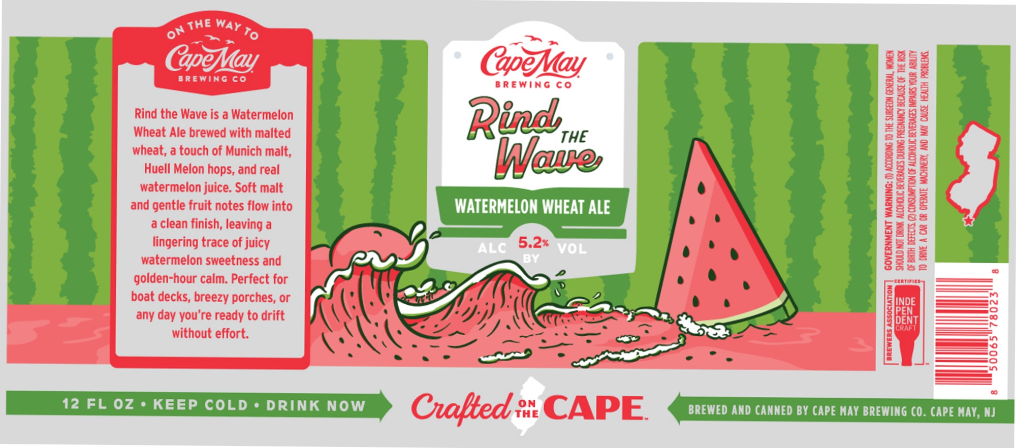 Rind the Wave by Cape May Brewing Co. - beer label