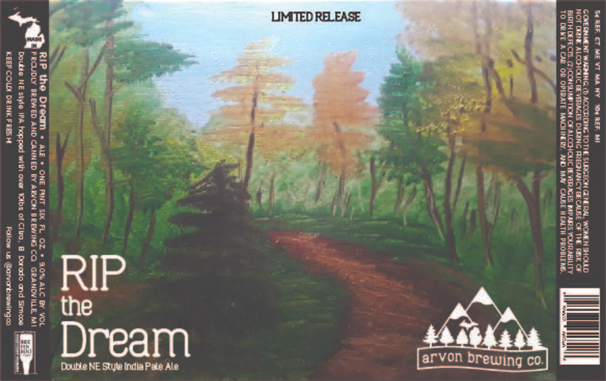 Rip the Dream by Arvón Brewing Co. - beer label