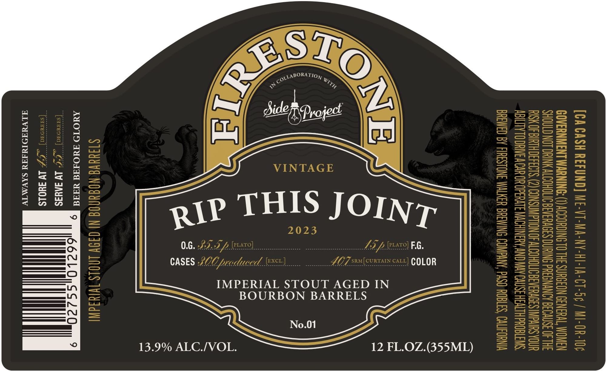 Rip This Joint by Firestone Walker - beer label