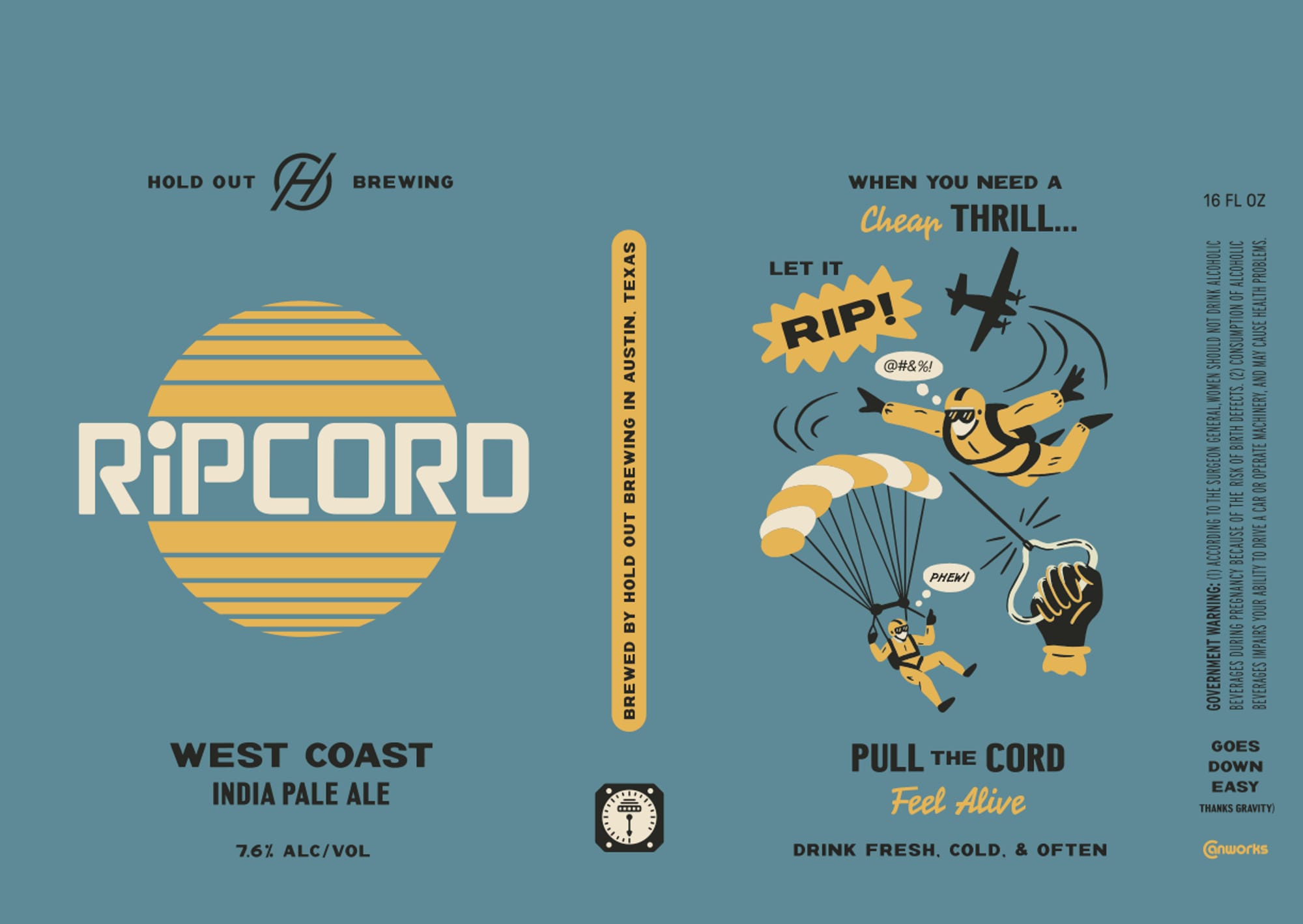 Ripcord by Hold Out Brewing - beer label