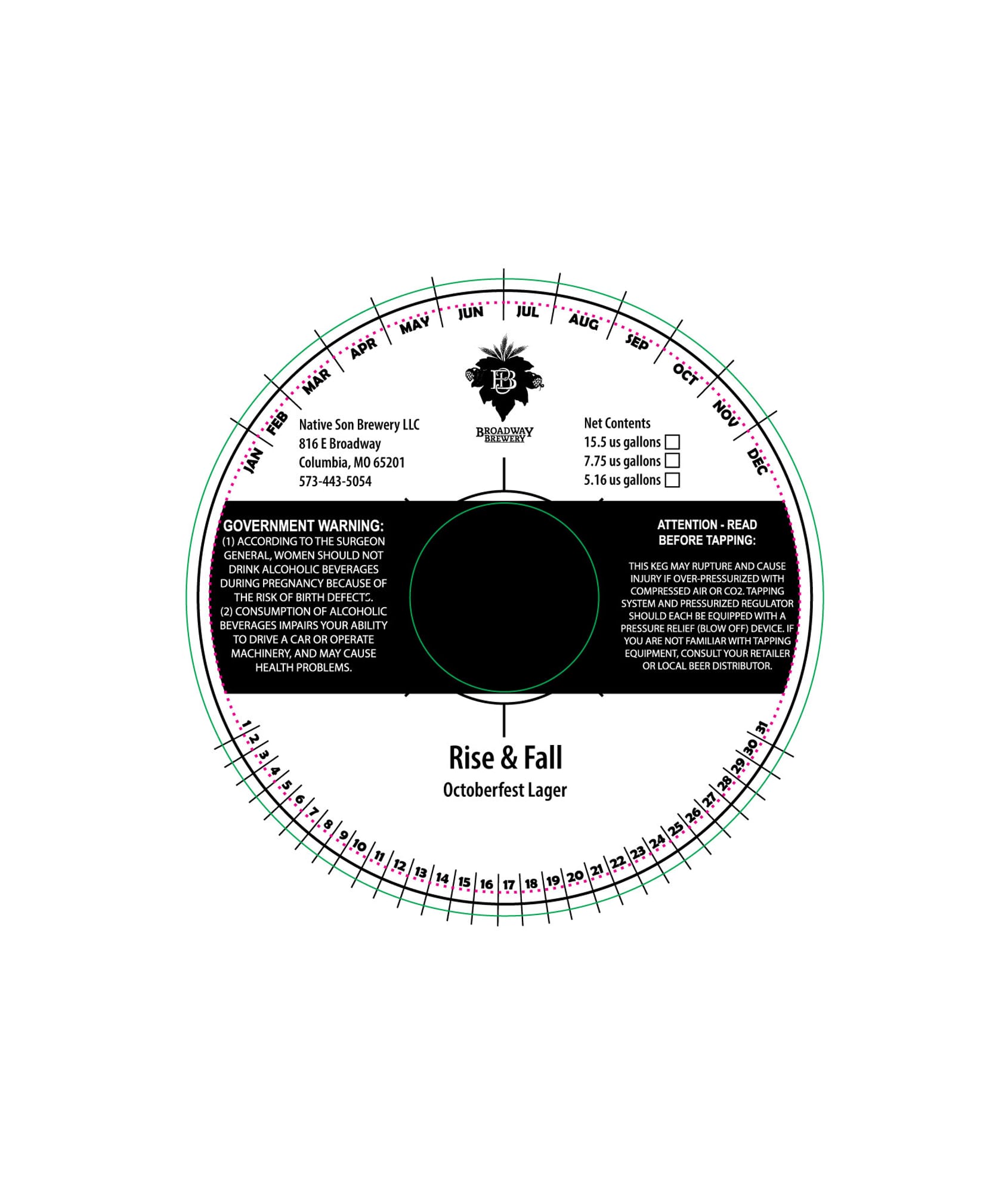 Rise & Fall by Native Son Brewery LLC - beer label