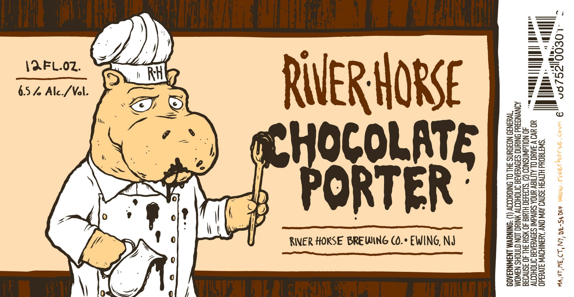 River Horse Chocolate Porter by River Horse Brewing Co. - beer label
