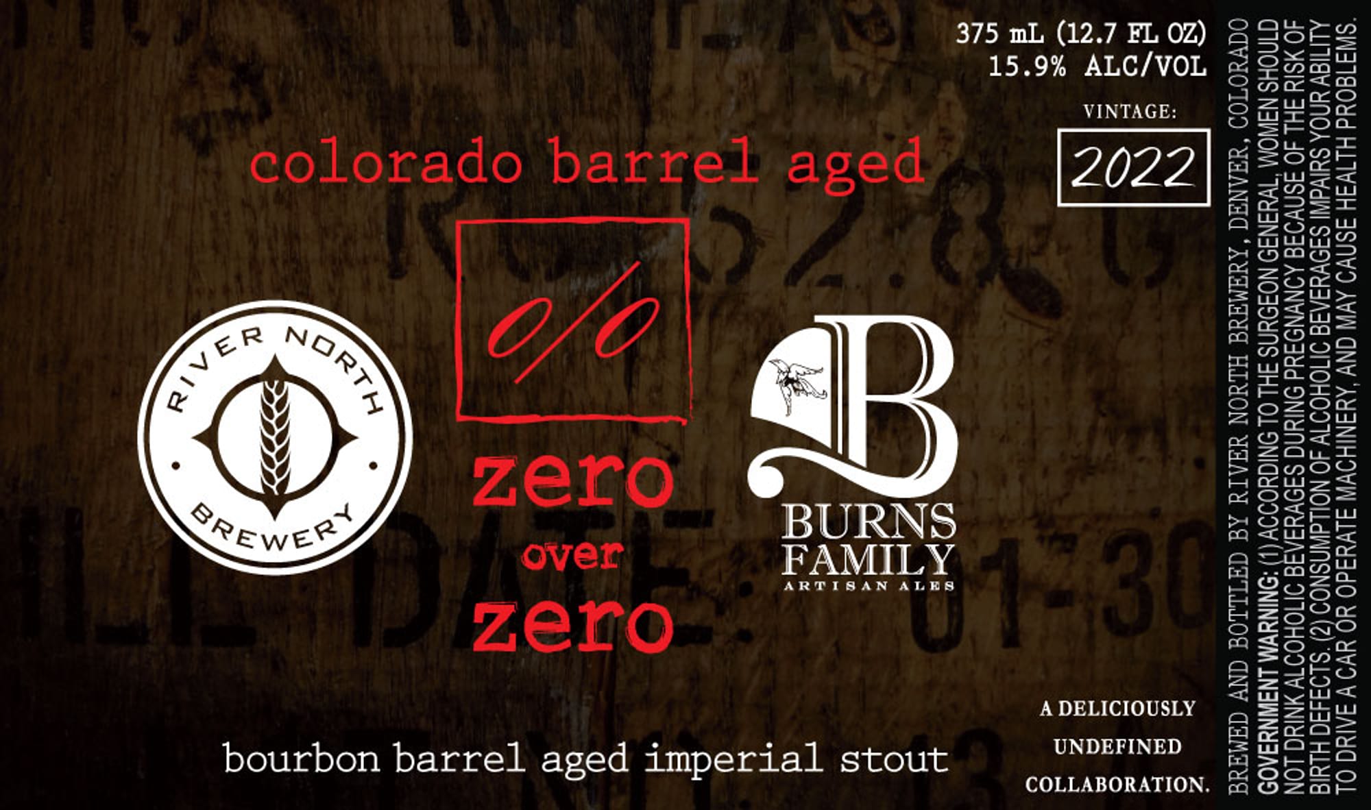 Zero Over Zero by River North Brewery - beer label