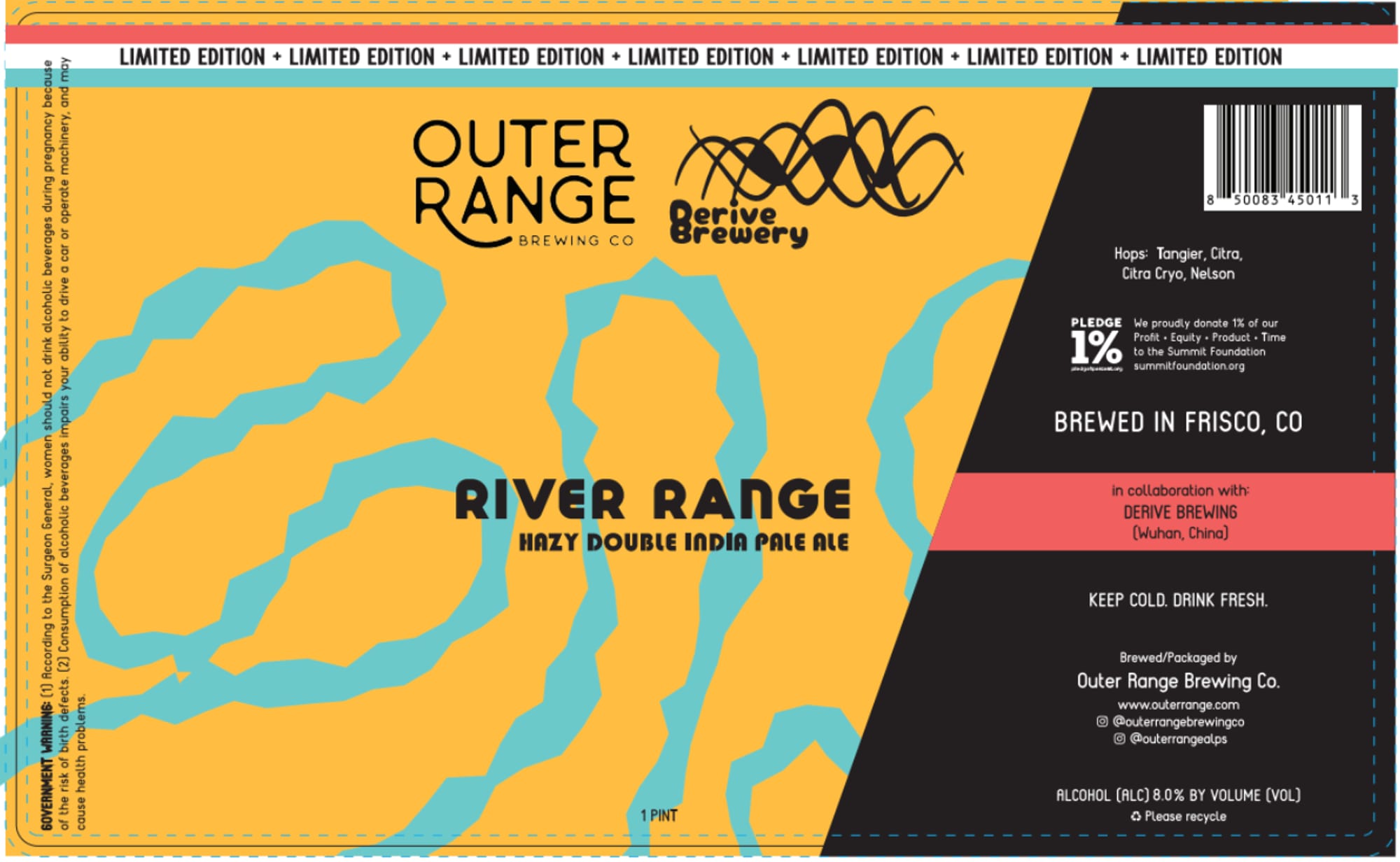 River Range by Outer Range Brewing Co. - beer label