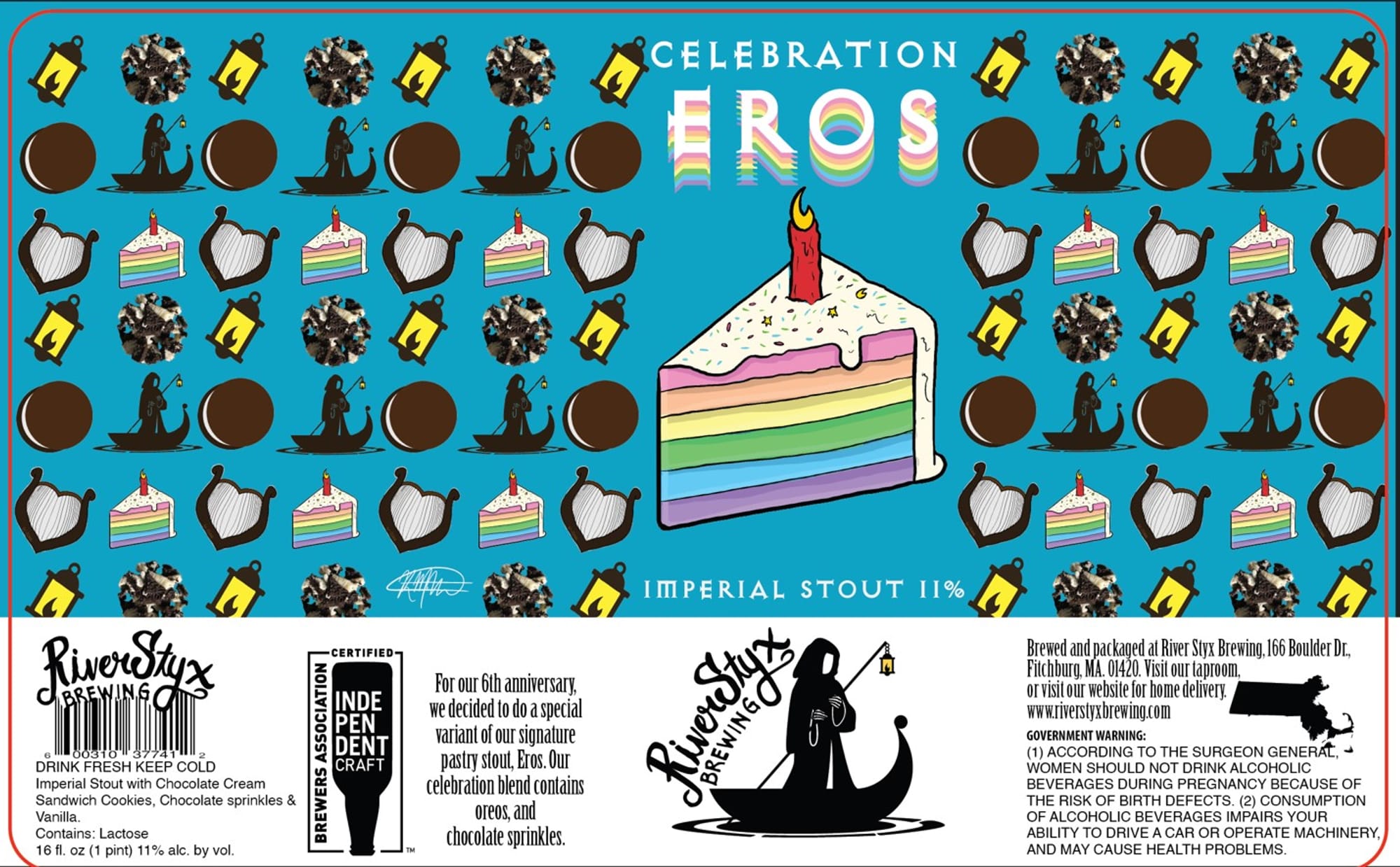 Celebration Eros by River Styx Brewing - beer label