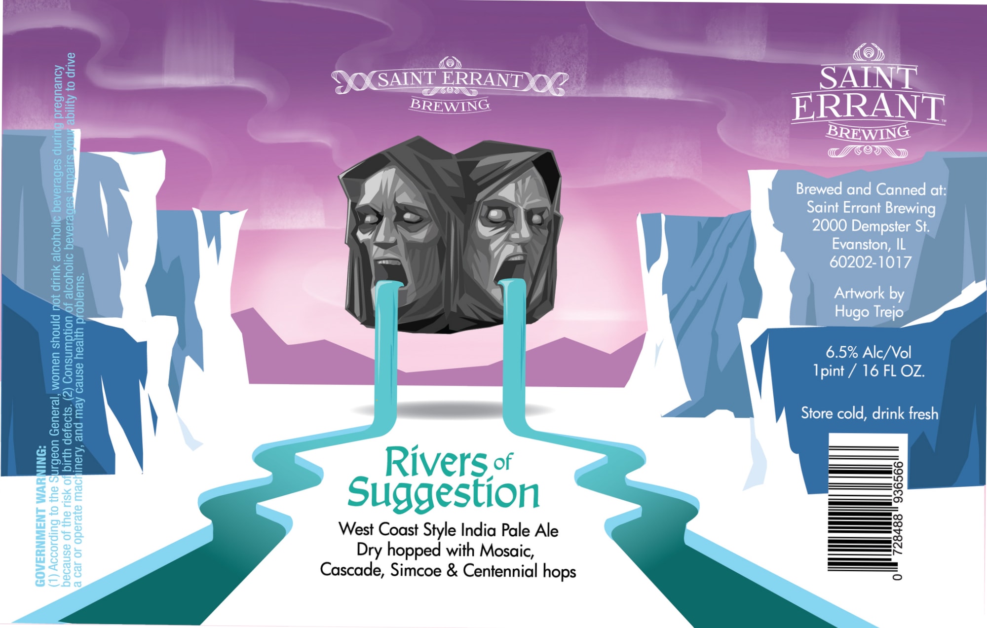 Rivers of Suggestion by Saint Errant Brewing - beer label