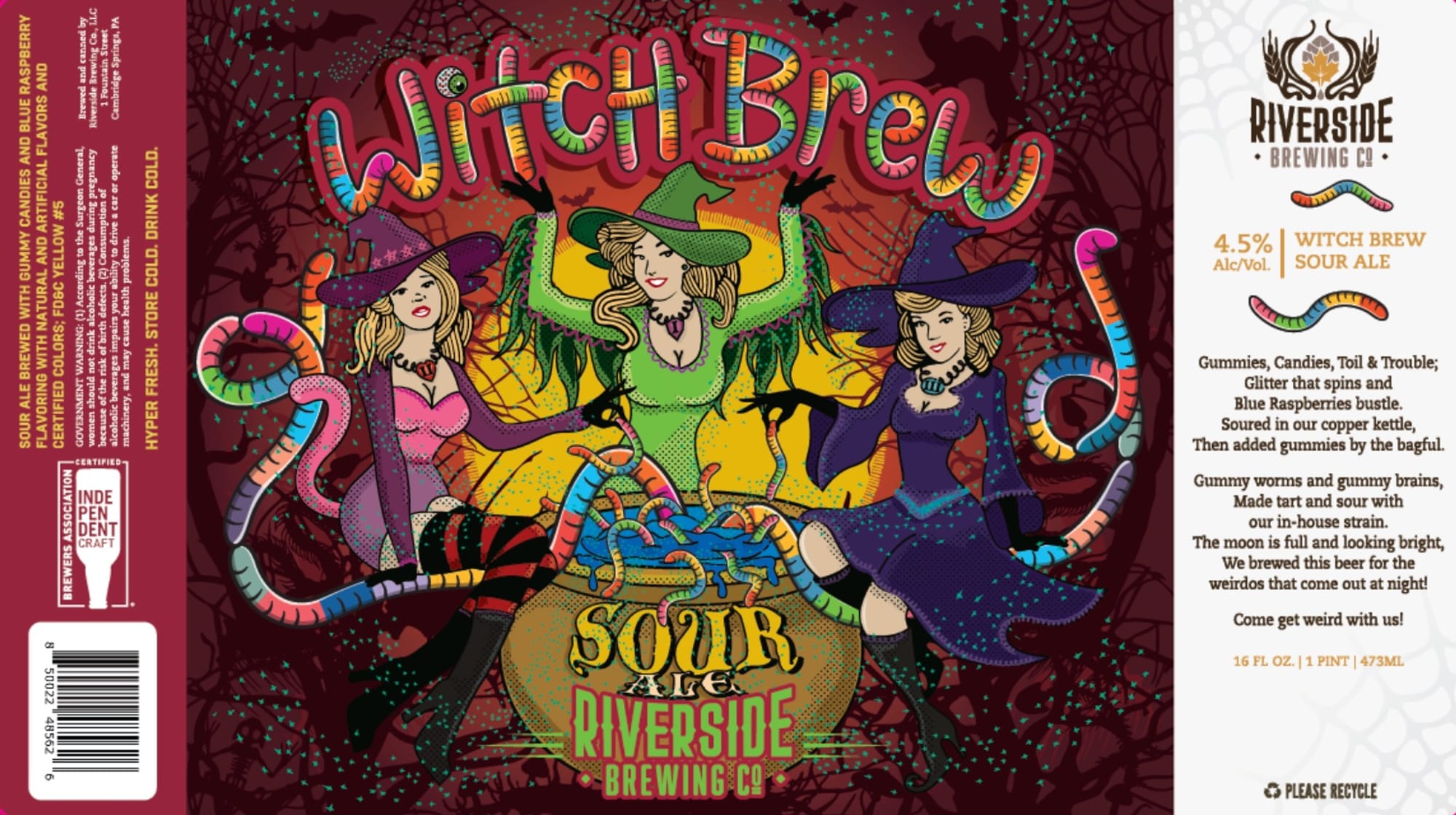 Witch Brew by Riverside Brewing Co. - beer label