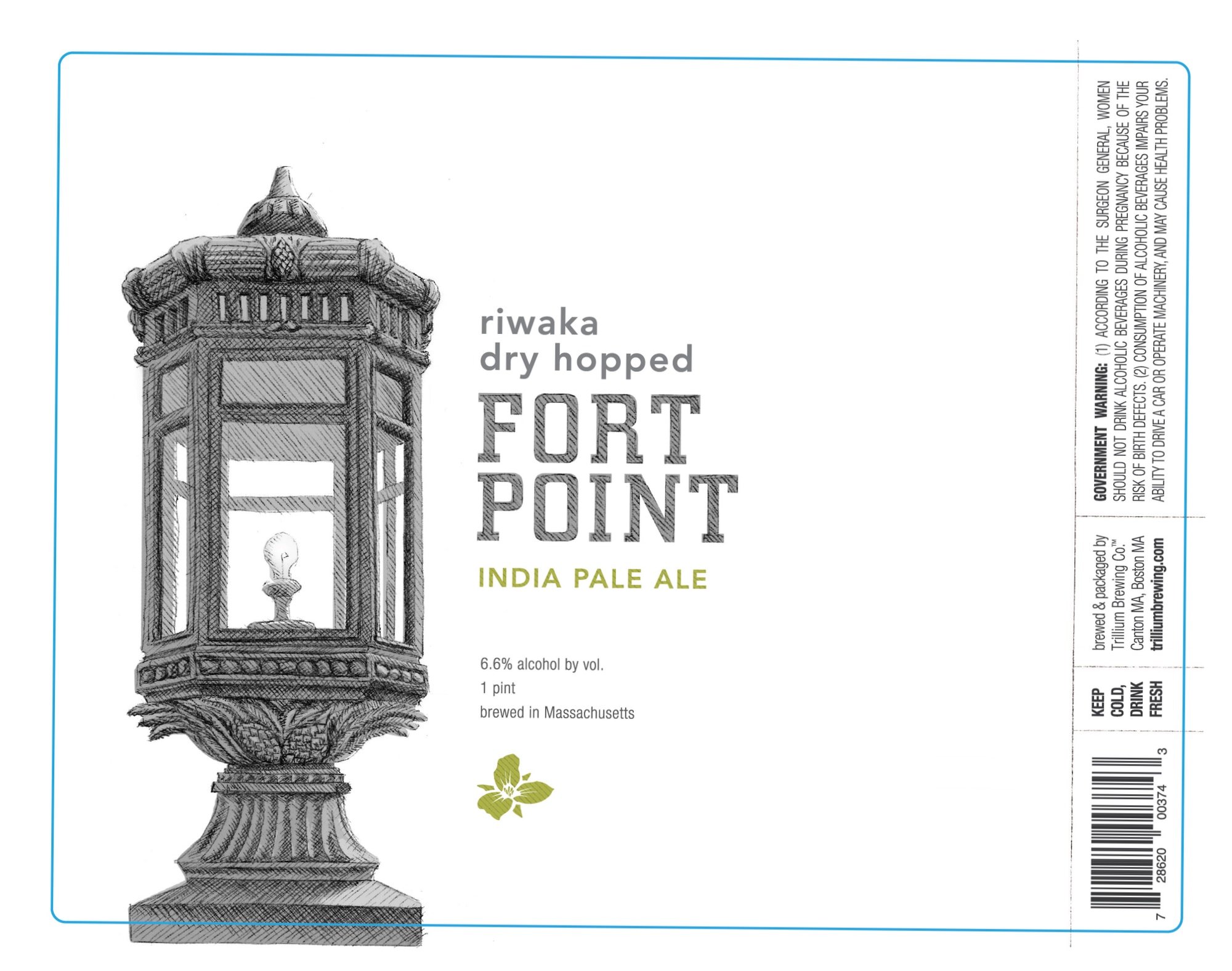 Riwaaka IPA by Fort Point Beer Company - beer label