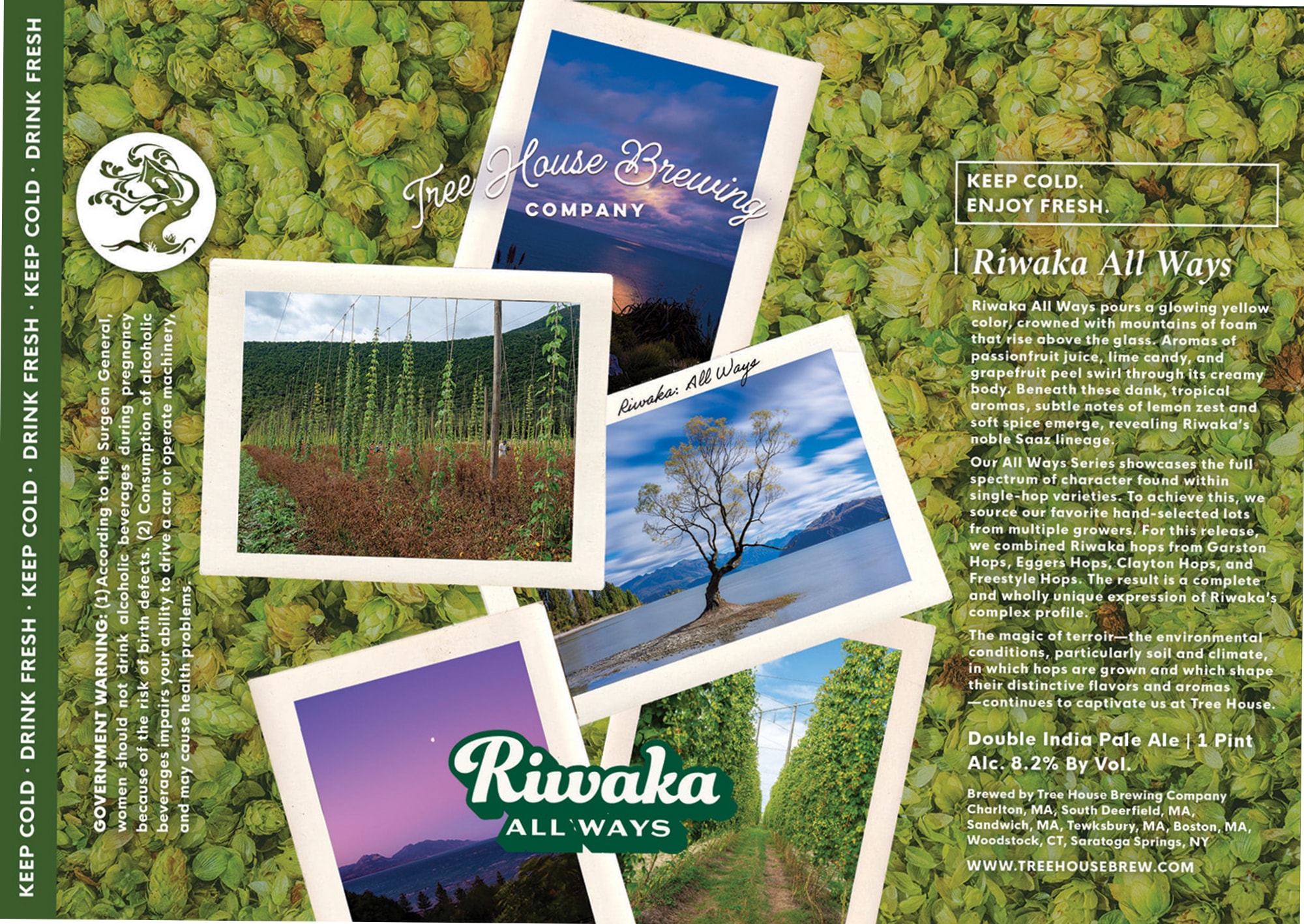 RiWaka All Ways by Tree House Brewing Company - beer label