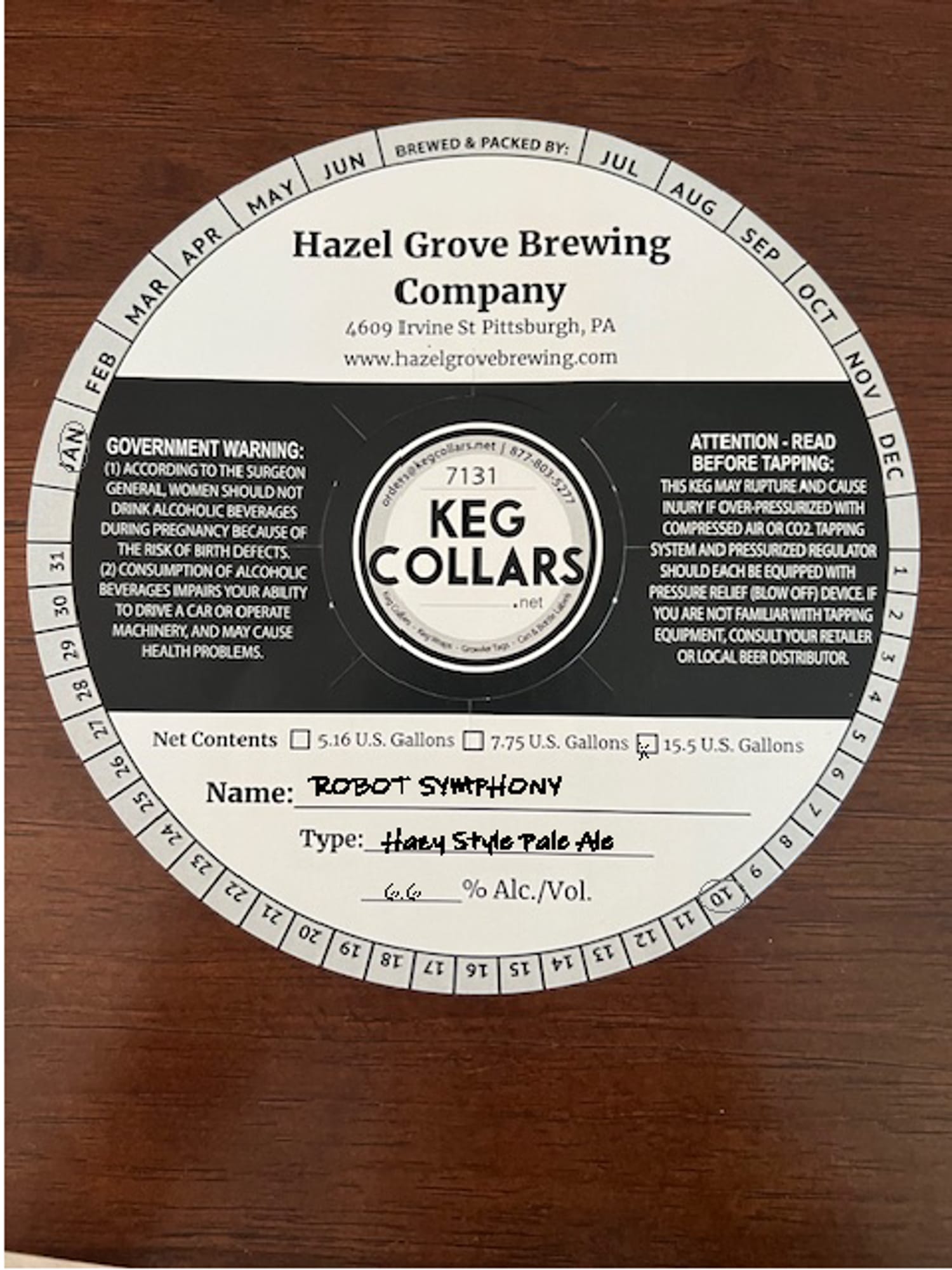 Robot Symphony by Hazel Grove Brewing Company - beer label