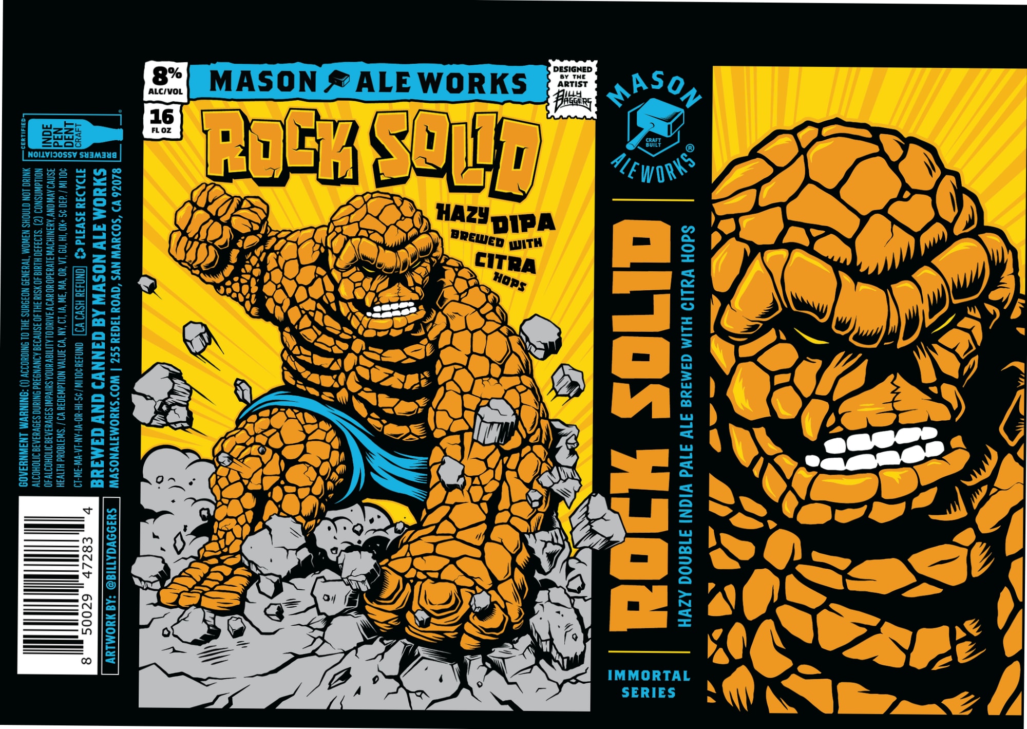 Rock Solid by Mason Ale Works - beer label
