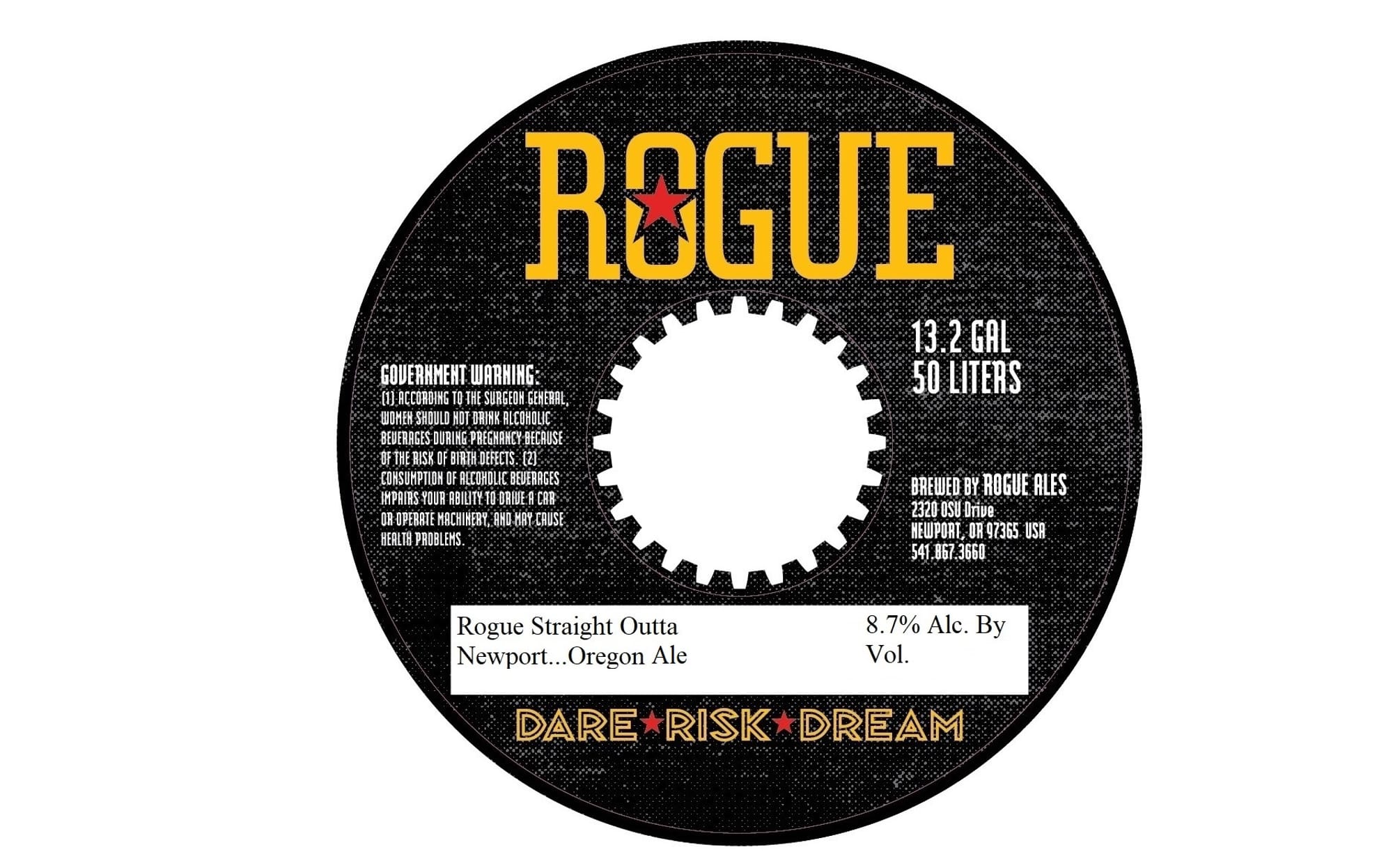 Rogue Straight Outta Newport by Rogue Ales & Spirits - beer label