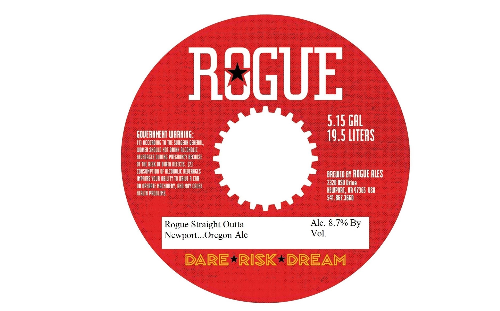 Rogue Straight Outta Newport by Rogue Ales - beer label