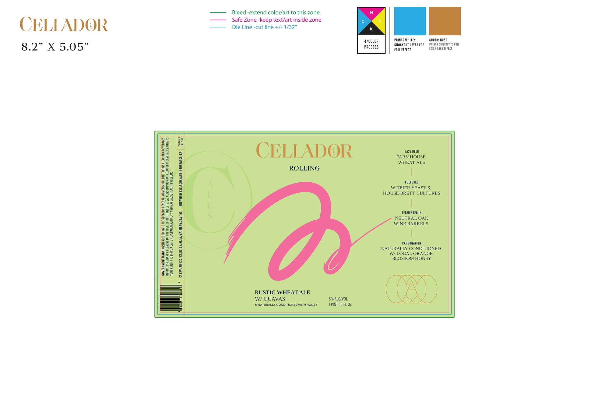 Rolling by Cellador - beer label