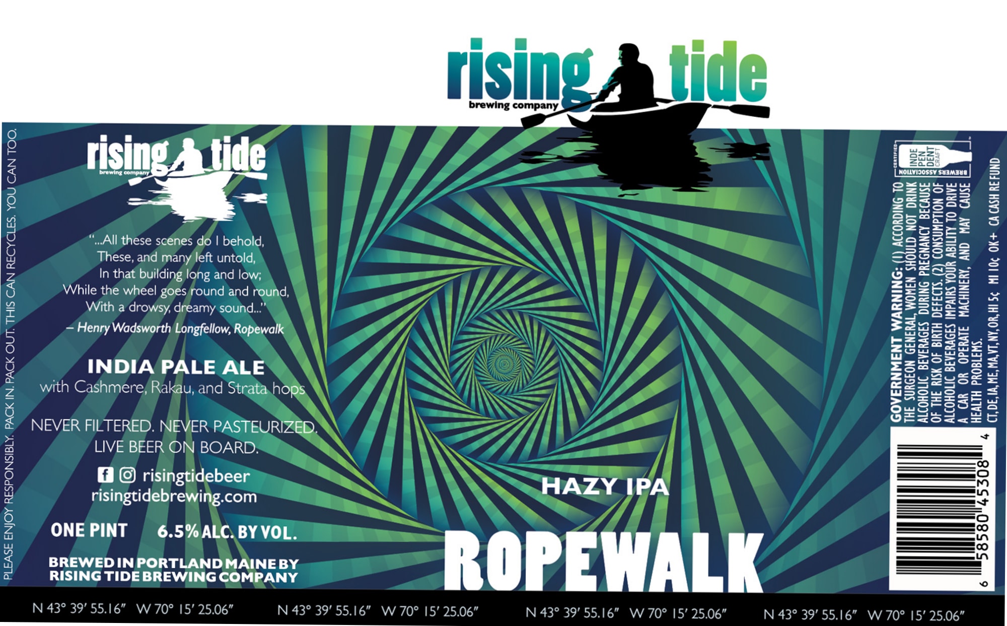 Ropewalk by Rising Tide Brewing Company - beer label
