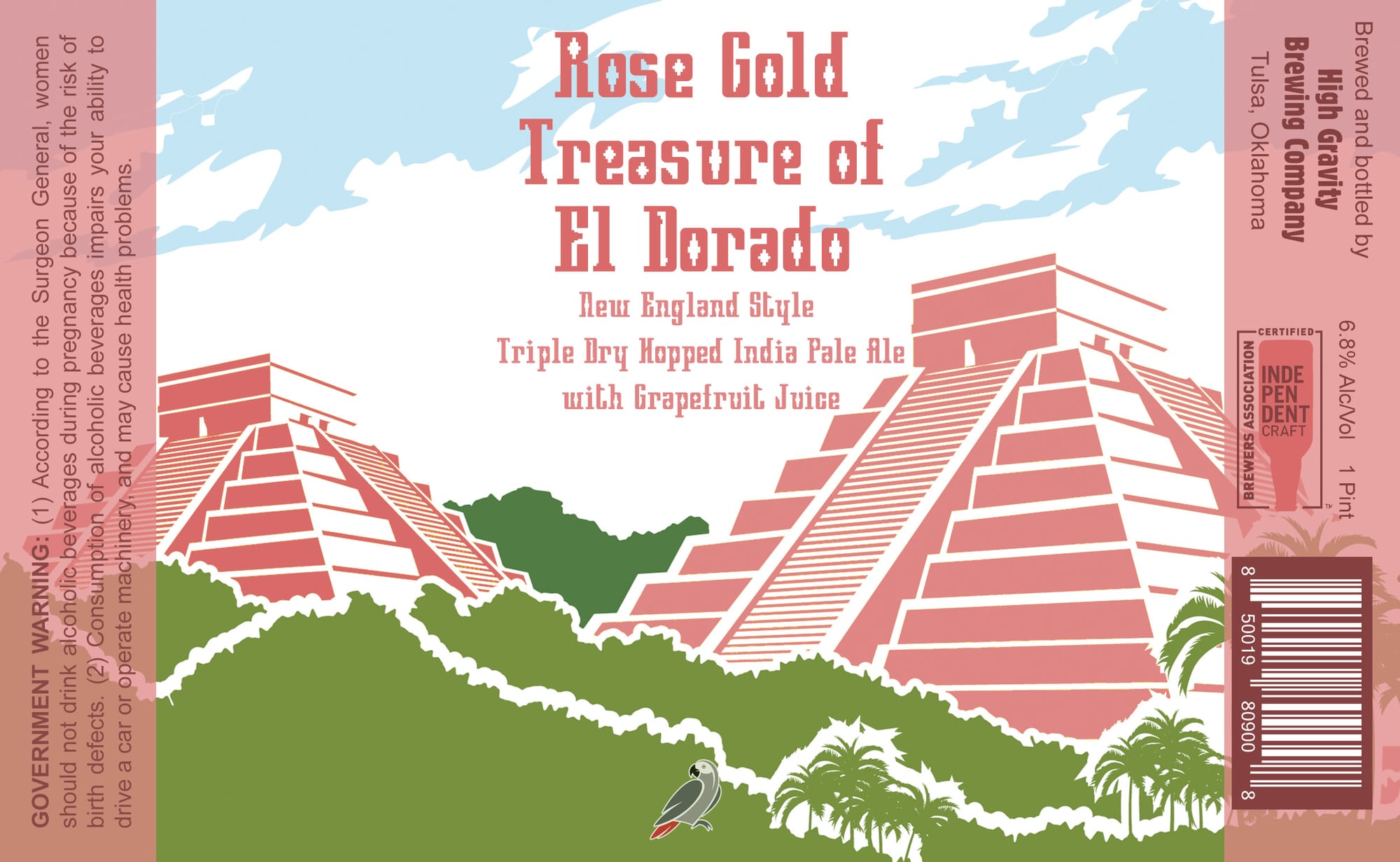 Rose Gold by High Gravity Brewing Company - beer label