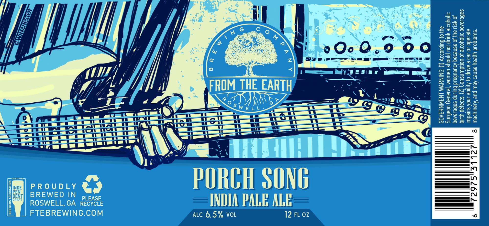 Porch Song by From The Earth Brewing Company - beer label