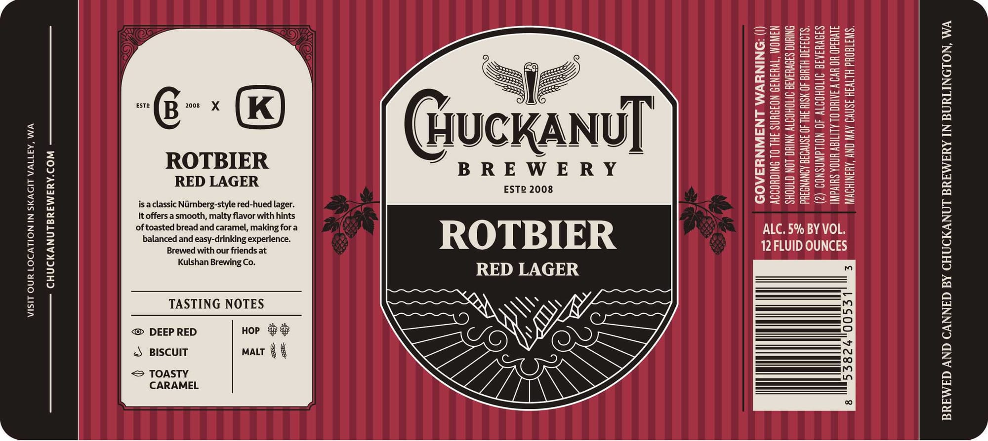 Rotbier by Chuckanut Brewery - beer label