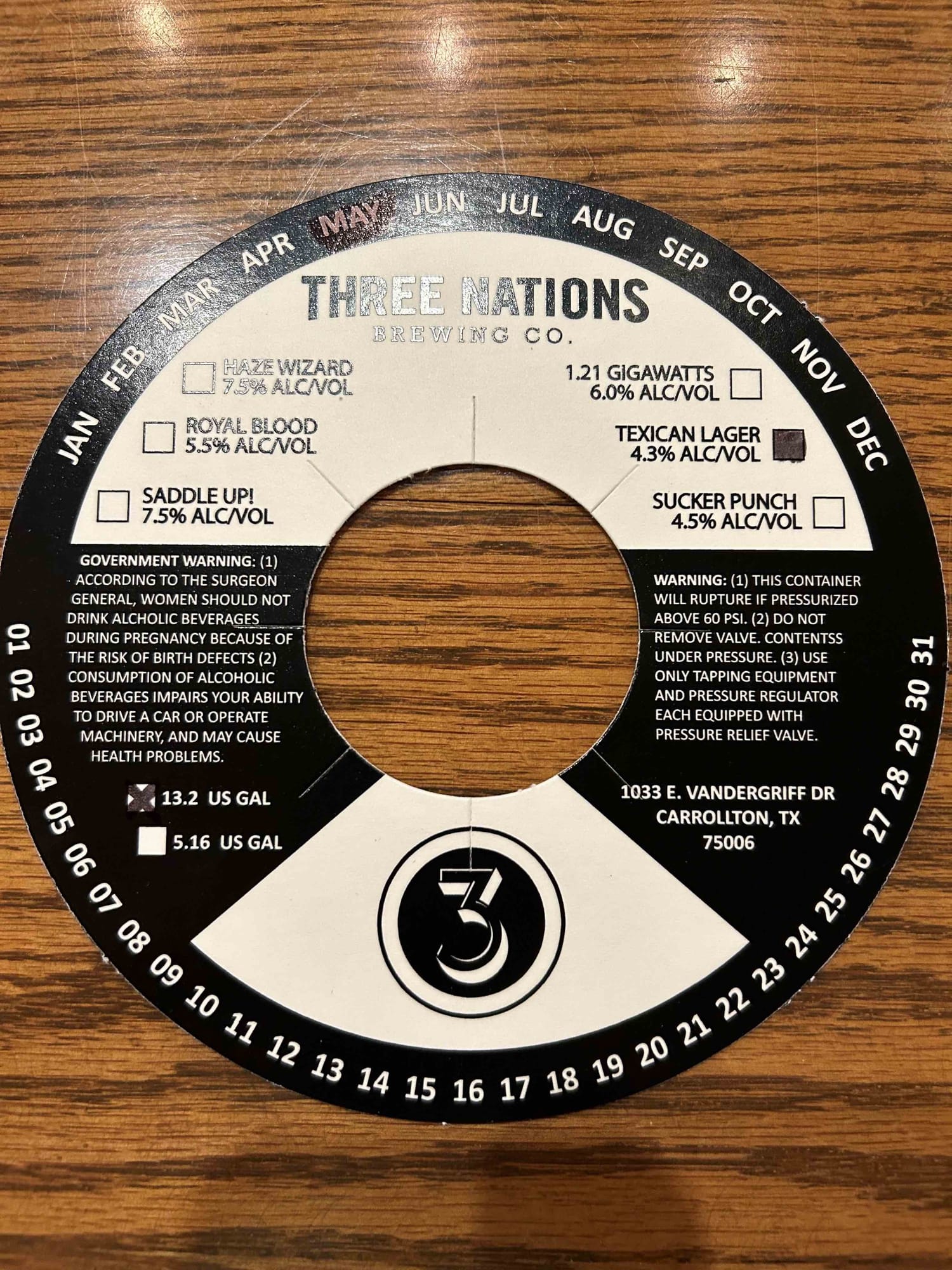 Royal Blood by Three Nations Brewing Co. - beer label