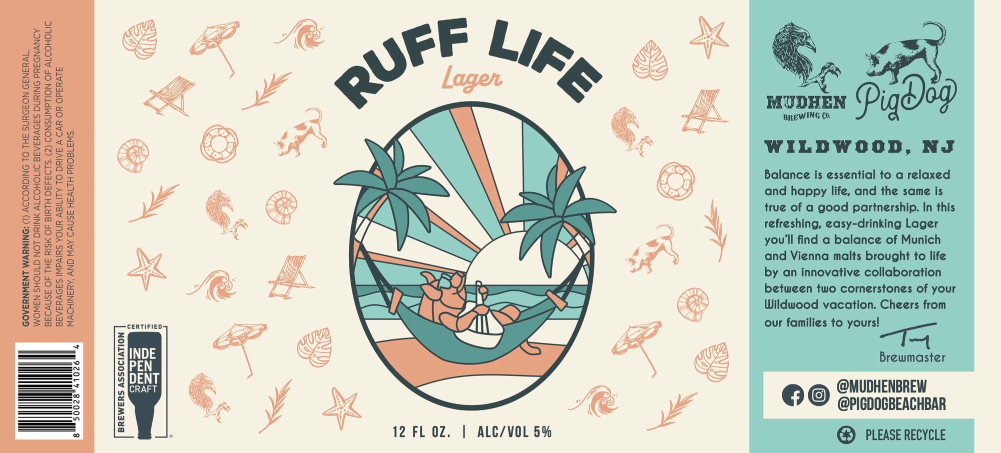 Ruff Life Lager by MudHen Brewing Co. - beer label