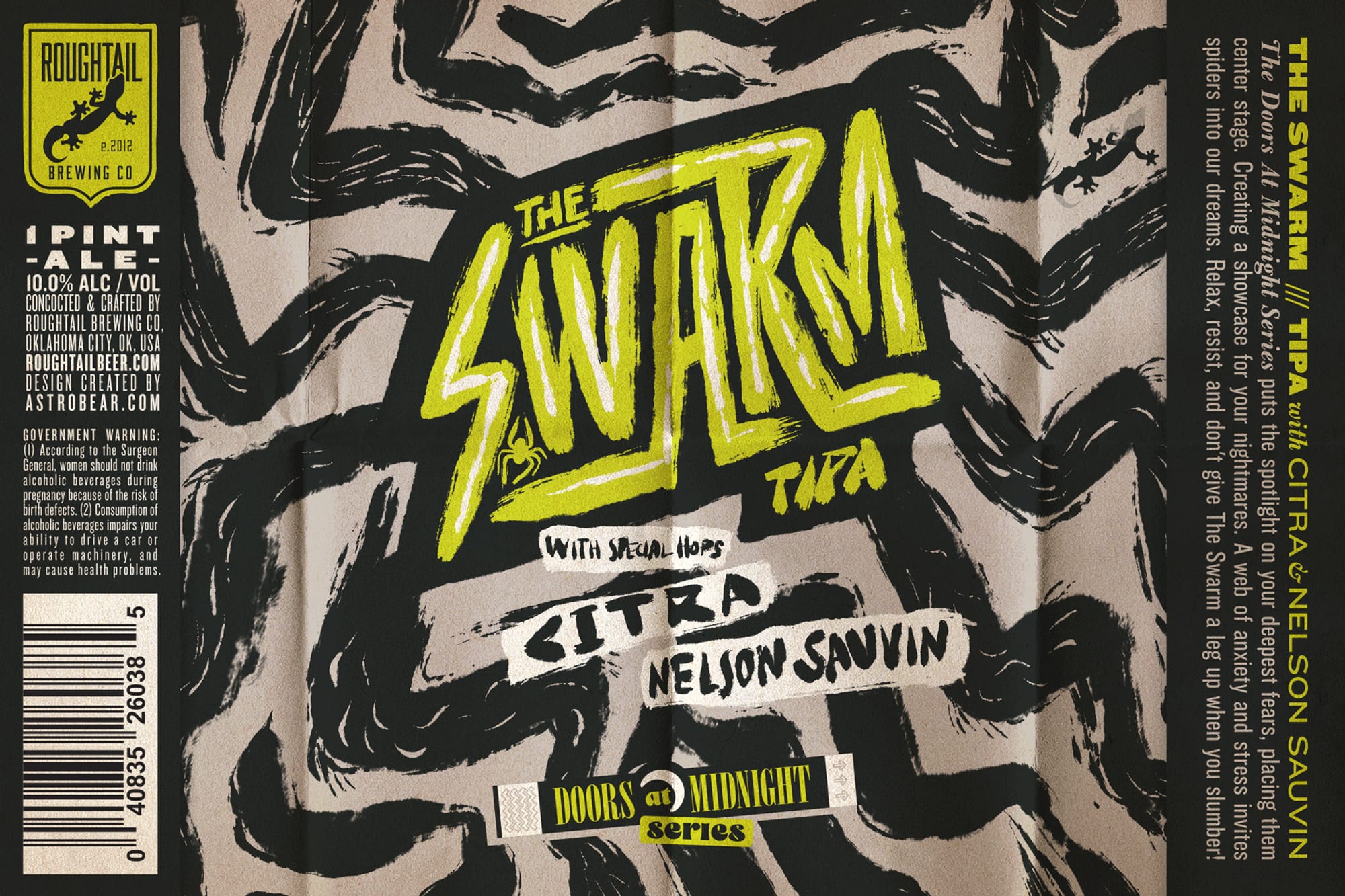 The Swarm by Roughtail Brewing Co. - beer label