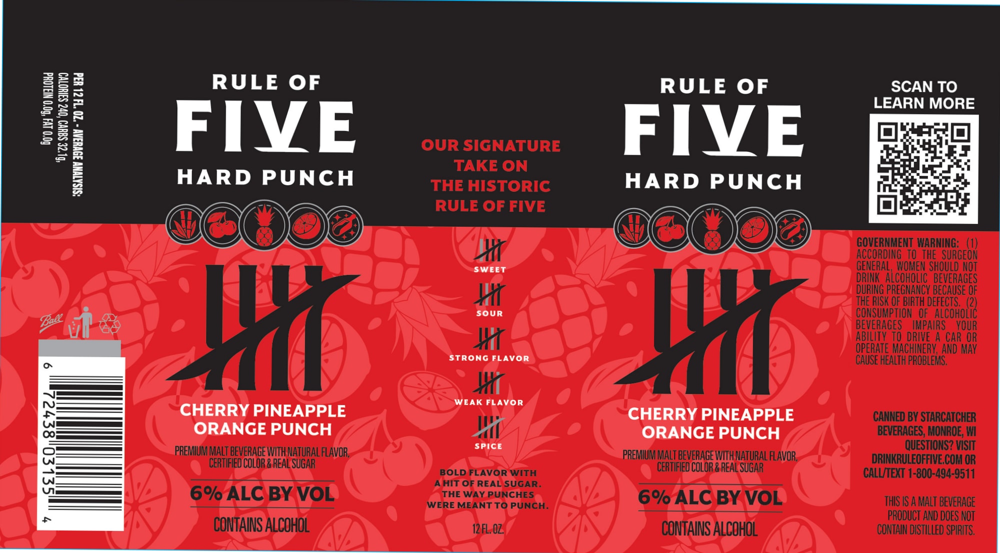 Rule of Five Hard Punch by Starwatcher - beer label
