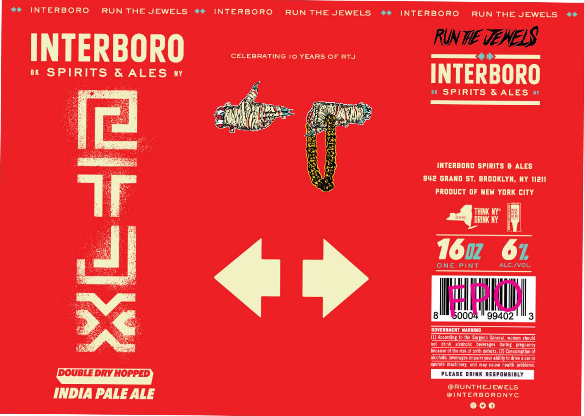 Run The Jewels by Interboro Spirits & Ales - beer label