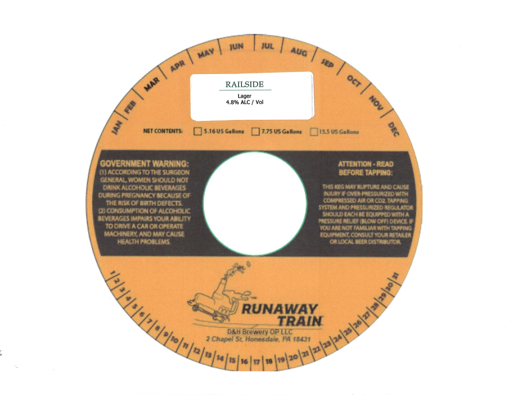 Runaway Train by D&H Brewery Op LLC - beer label