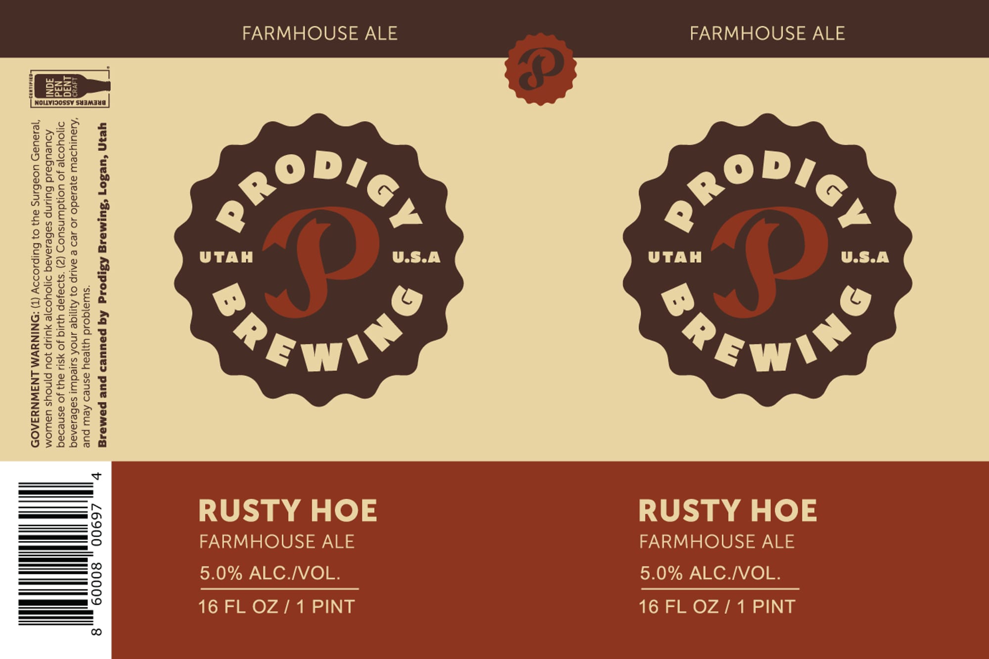 Rusty Hoe by Prodigy Brewing - beer label