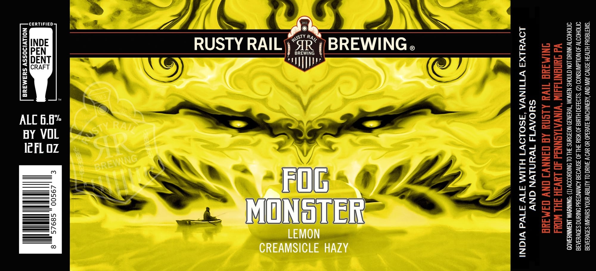 Fog Monster by Rusty Rail Brewing - beer label