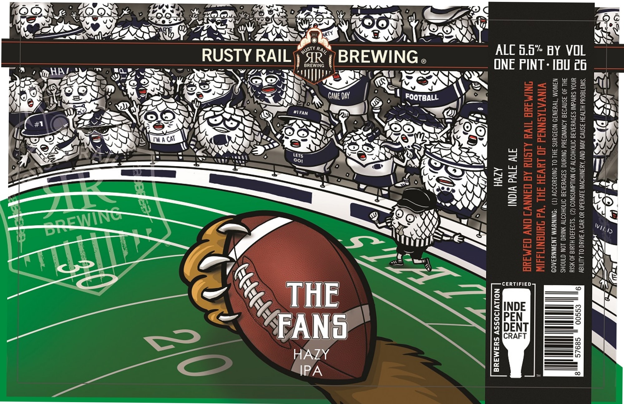 The Fans by Rusty Rail Brewing - beer label
