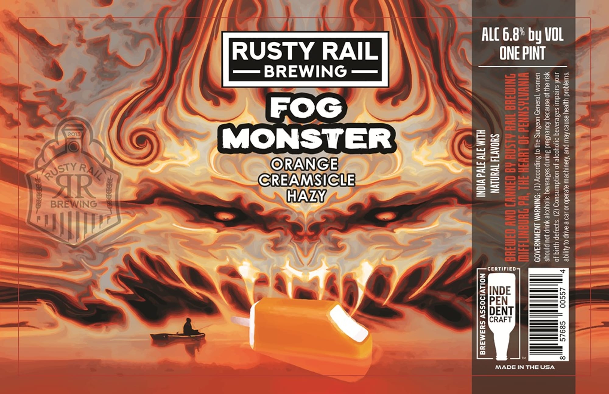 Fog Monster by Rusty Rail Brewing - beer label
