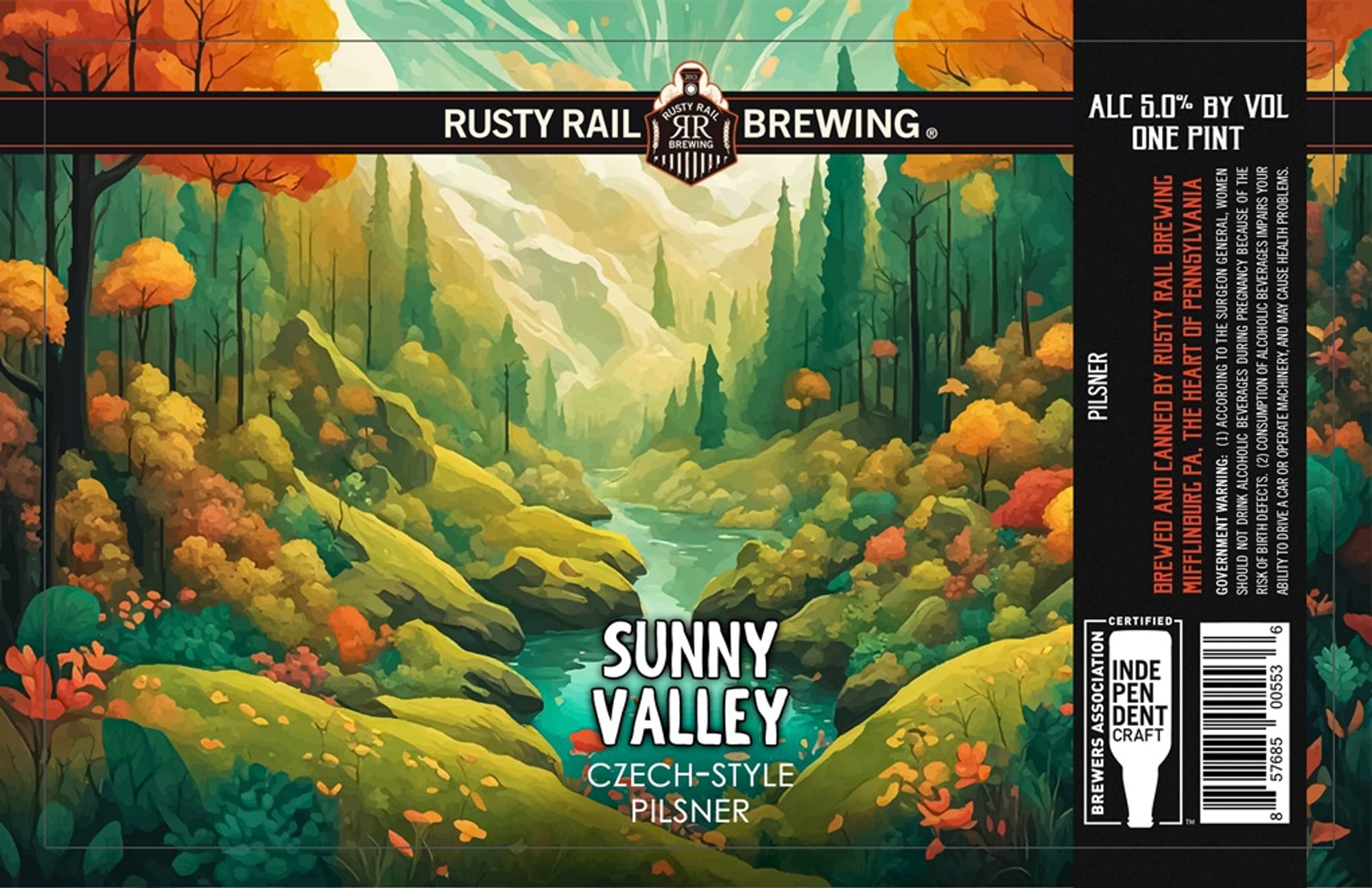 Sunny Valley by Rusty Rail Brewing - beer label