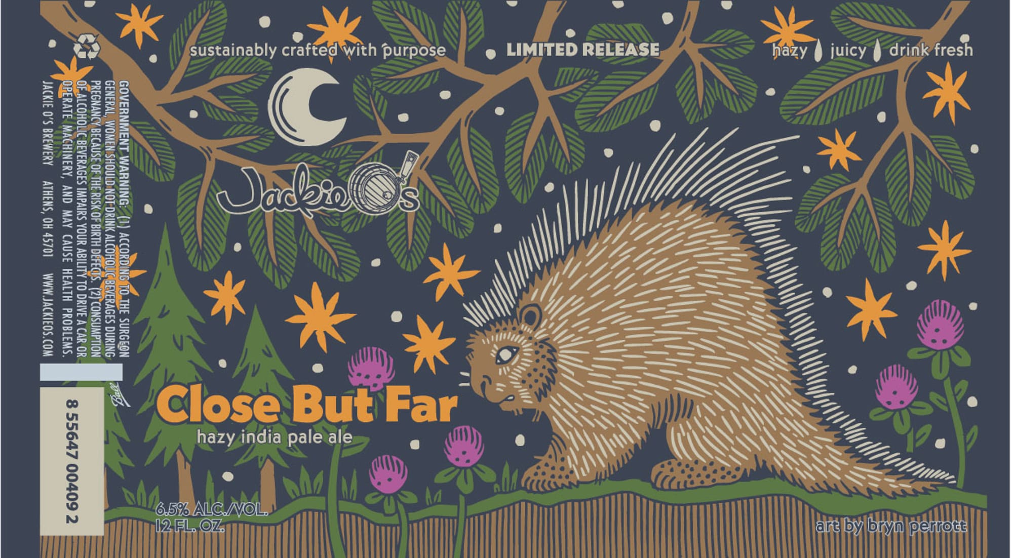 Close But Far by Jackie O's Brewery - beer label