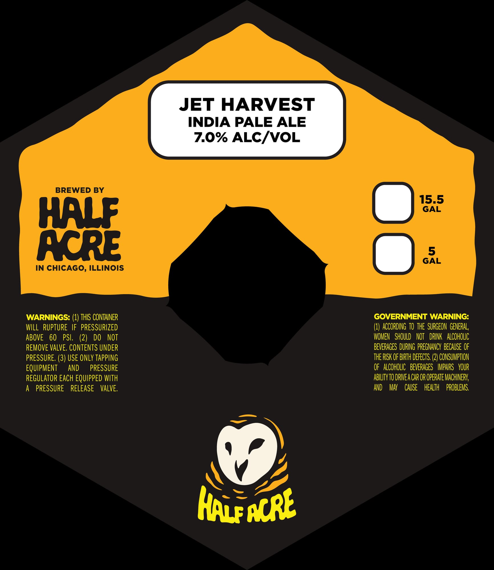 Jet Harvest by Half Acre - beer label