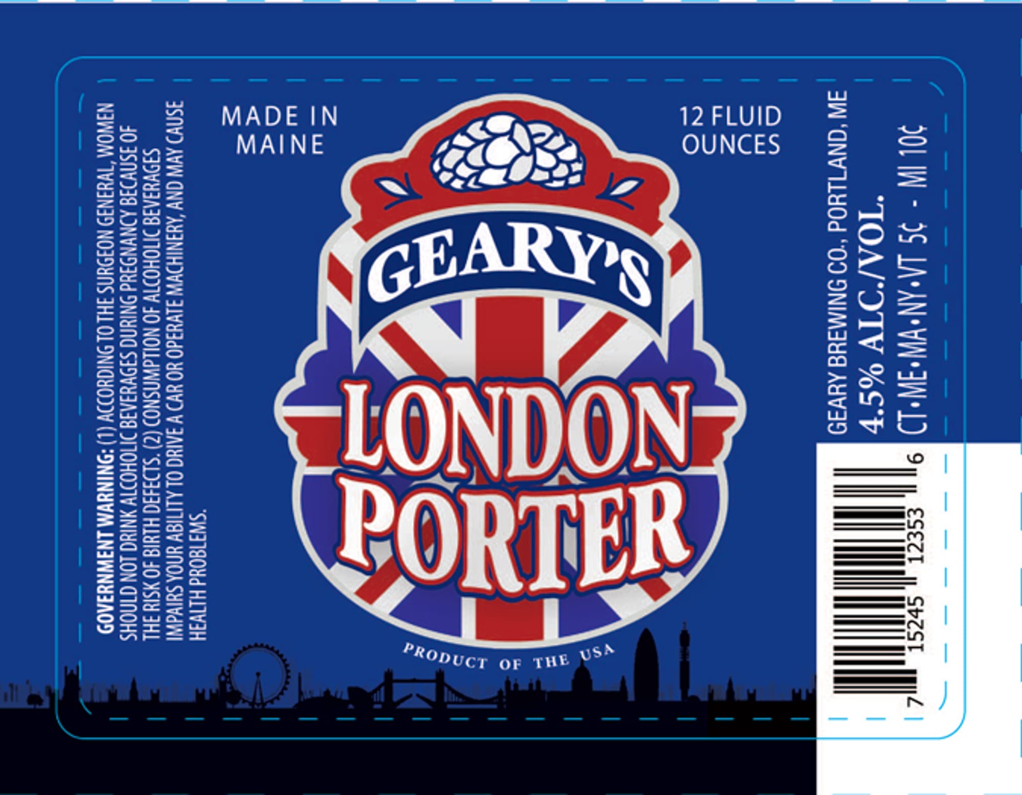 Geary’s London Porter by D.P. Geary Brewing Co. - beer label