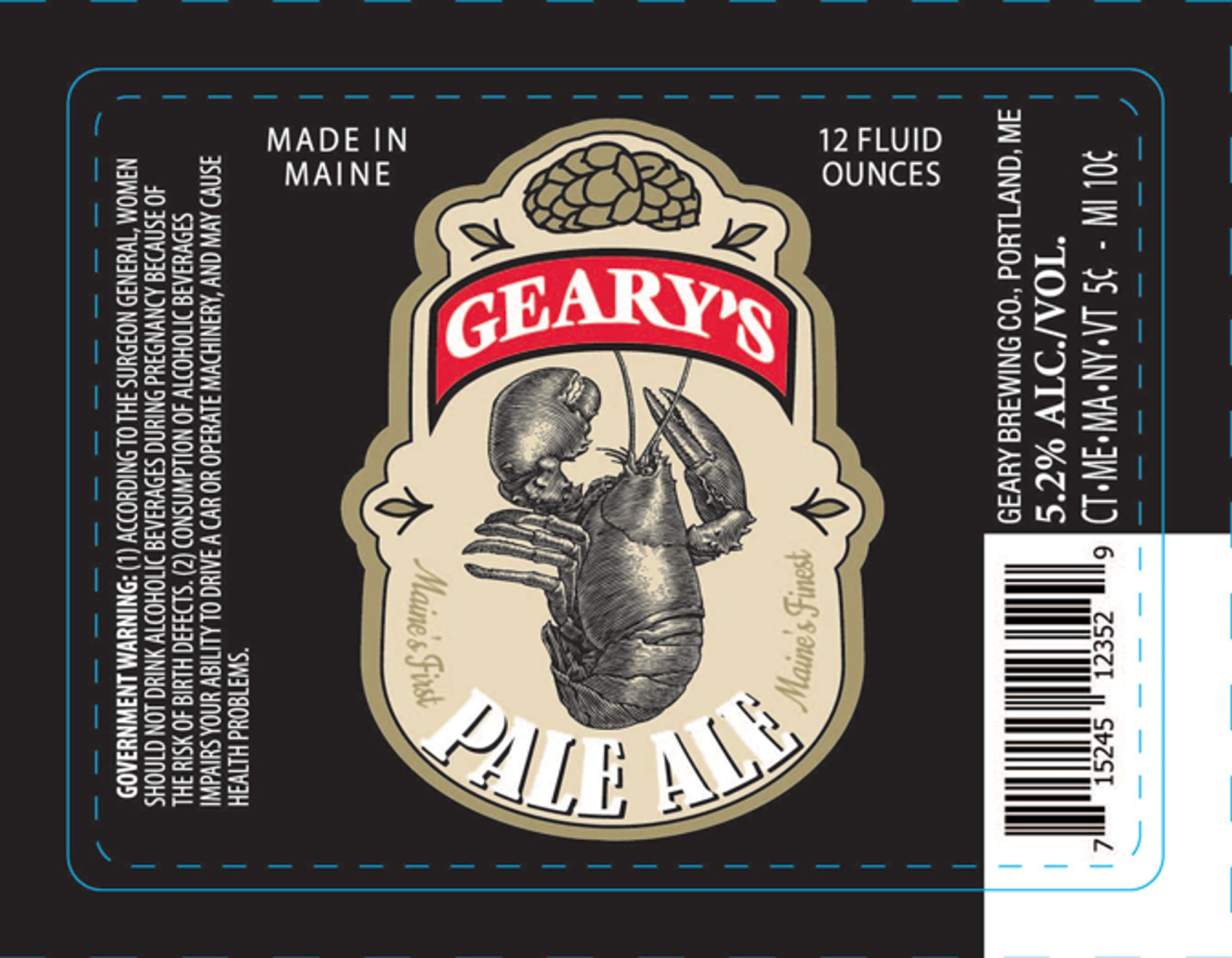 Geary's Pale Ale by D.P. Geary Brewing Co. - beer label