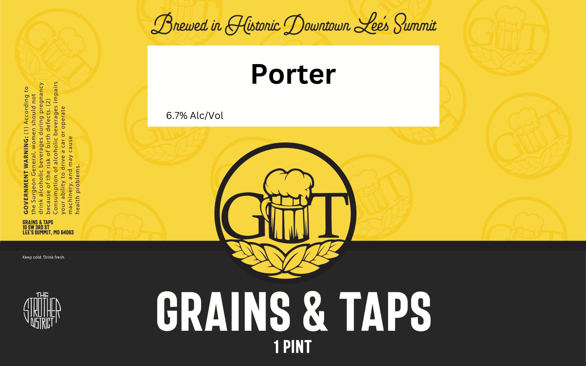 Lee’s Summit Porter by Grains & Taps - beer label