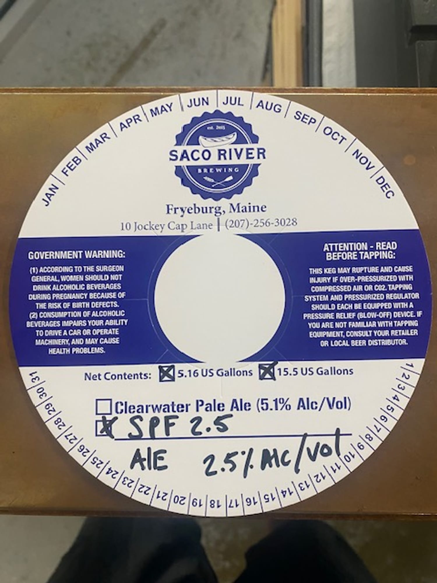 Fryeburg, Maine by Saco River Brewing - beer label