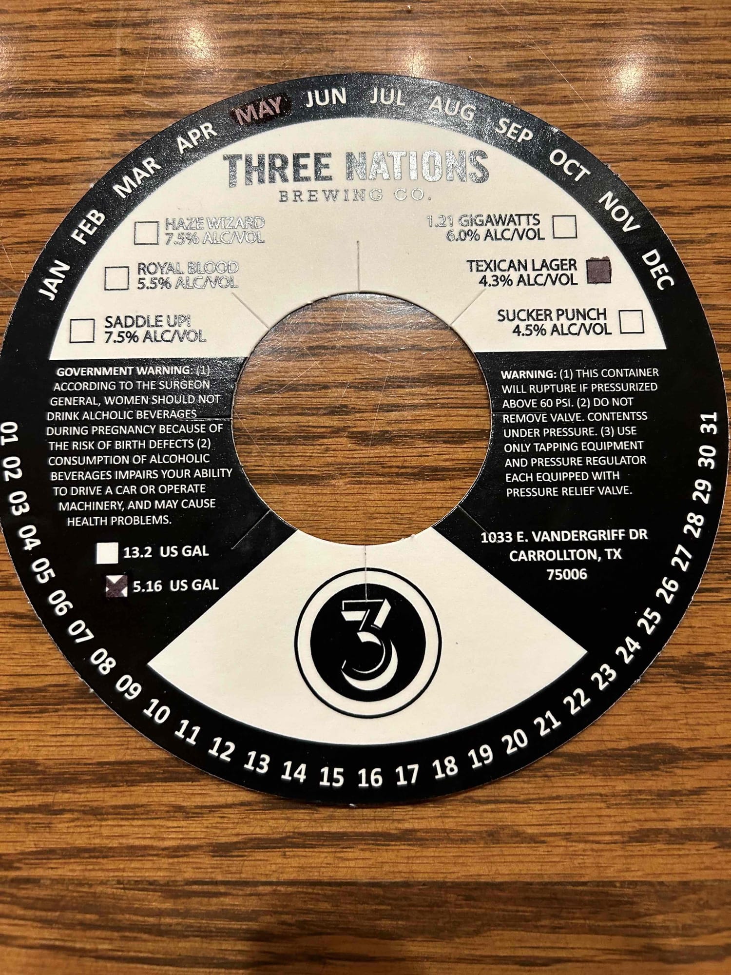 Saddle Up! by Three Nations Brewing Co. - beer label