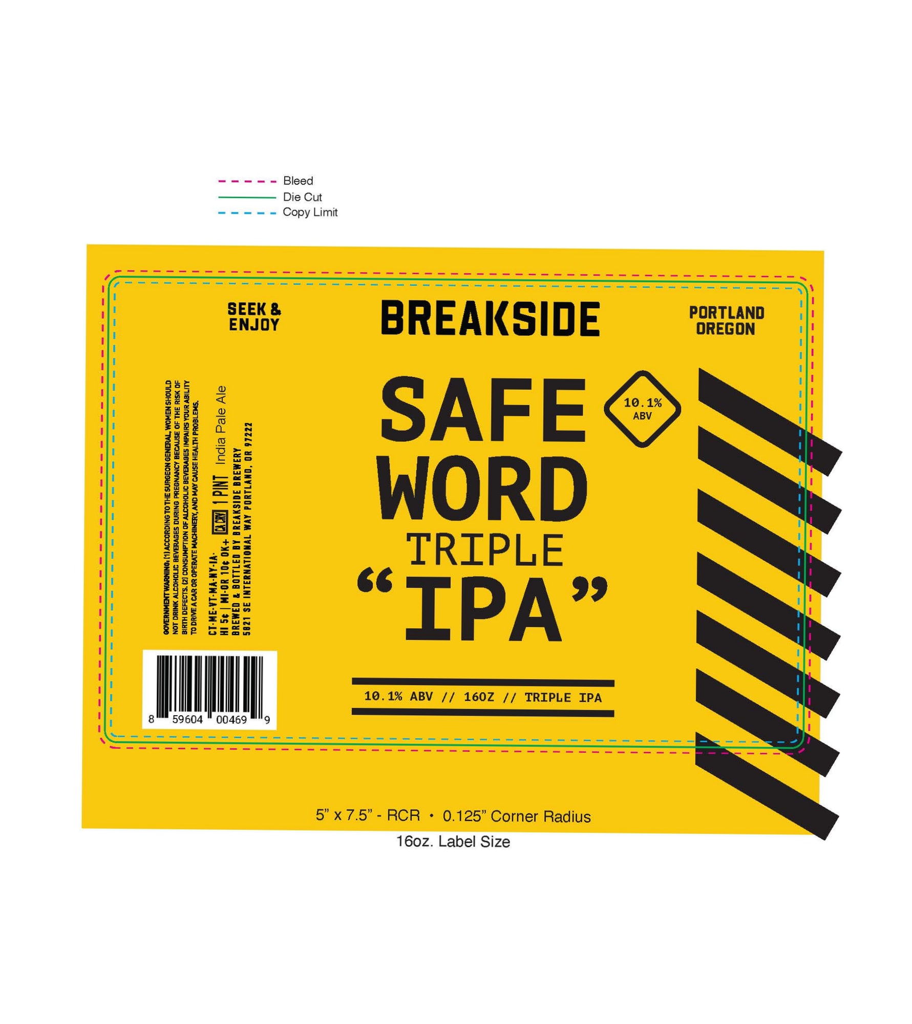 Safe Word Triple IPA by Breakside Brewery - beer label