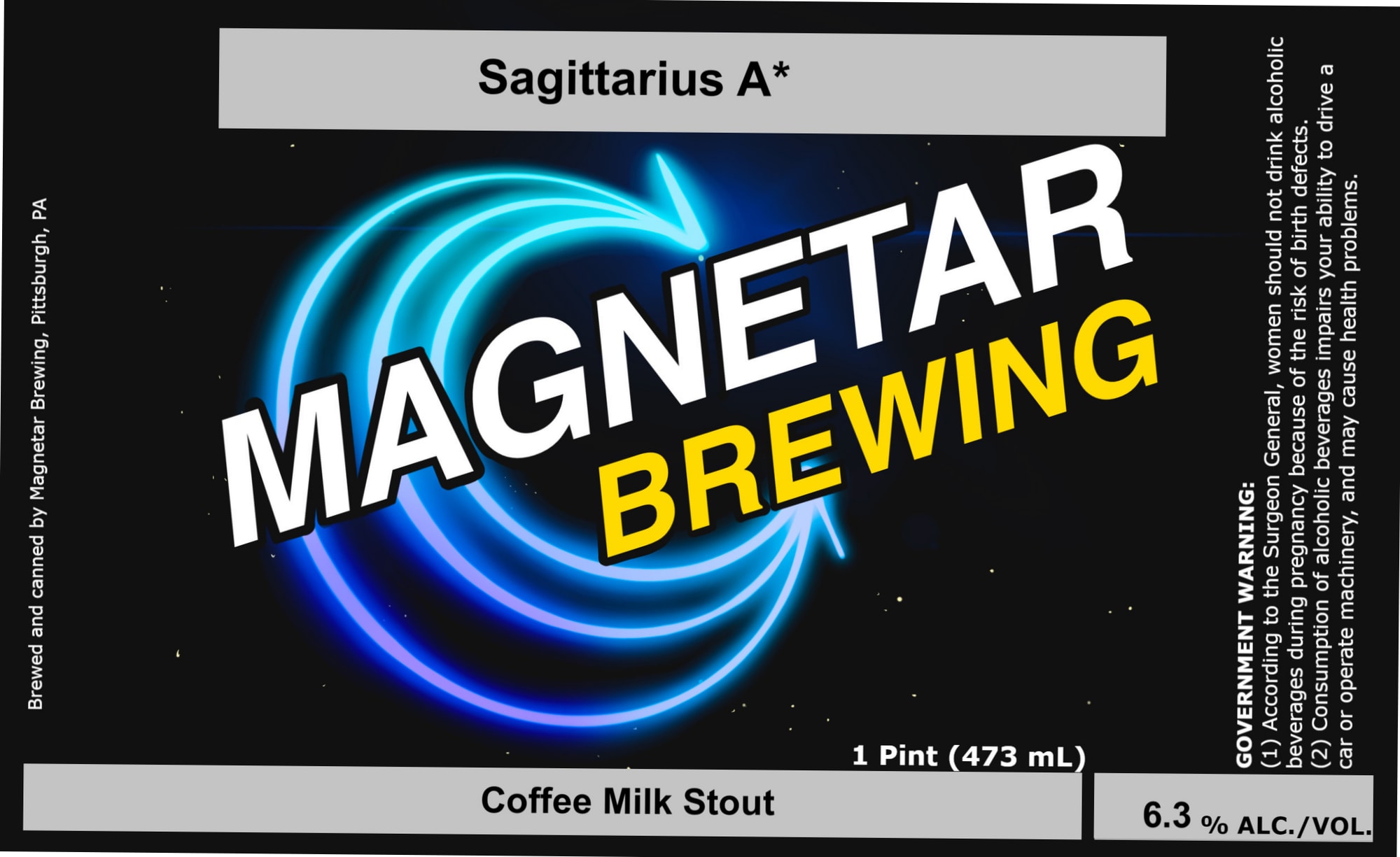 Sagittarius A* by Magnetar Brewing - beer label