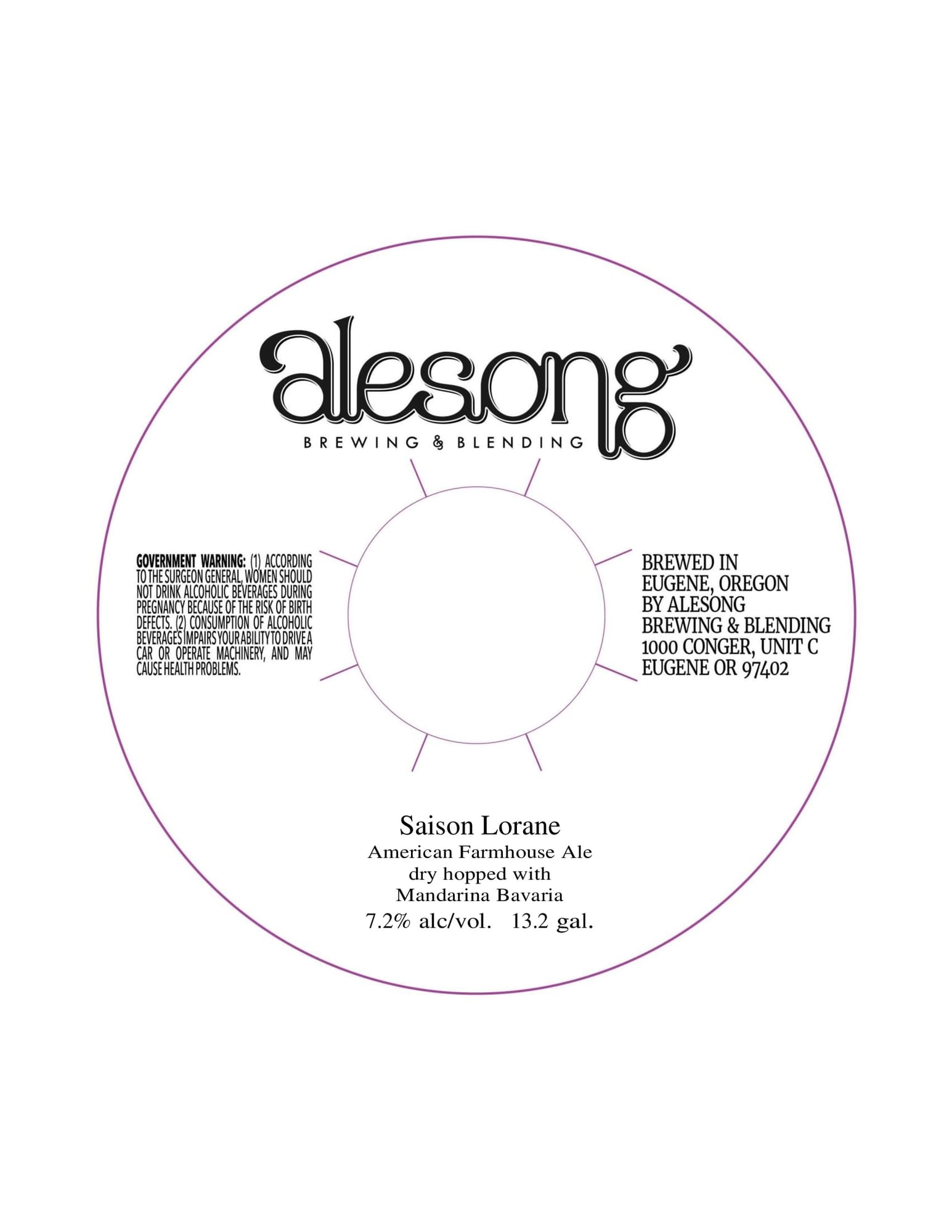 Saison Lorane by Alesong Brewing & Blending - beer label