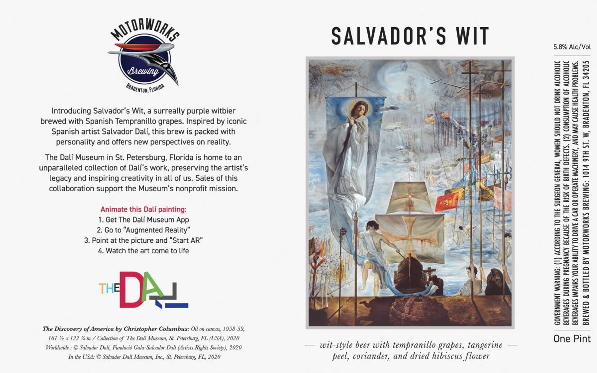 Salvador’s Wit by Motorworks Brewing - beer label