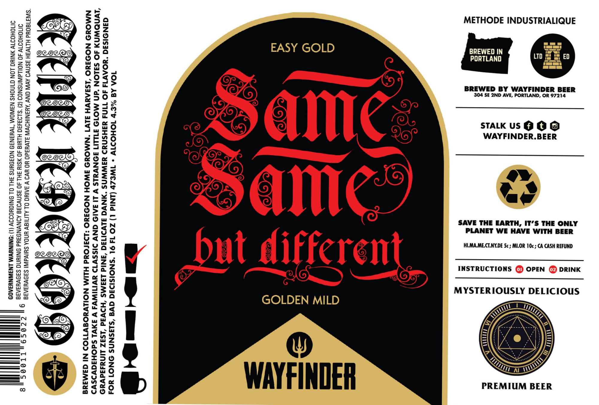 Same Same by Wayfinder Beer - beer label