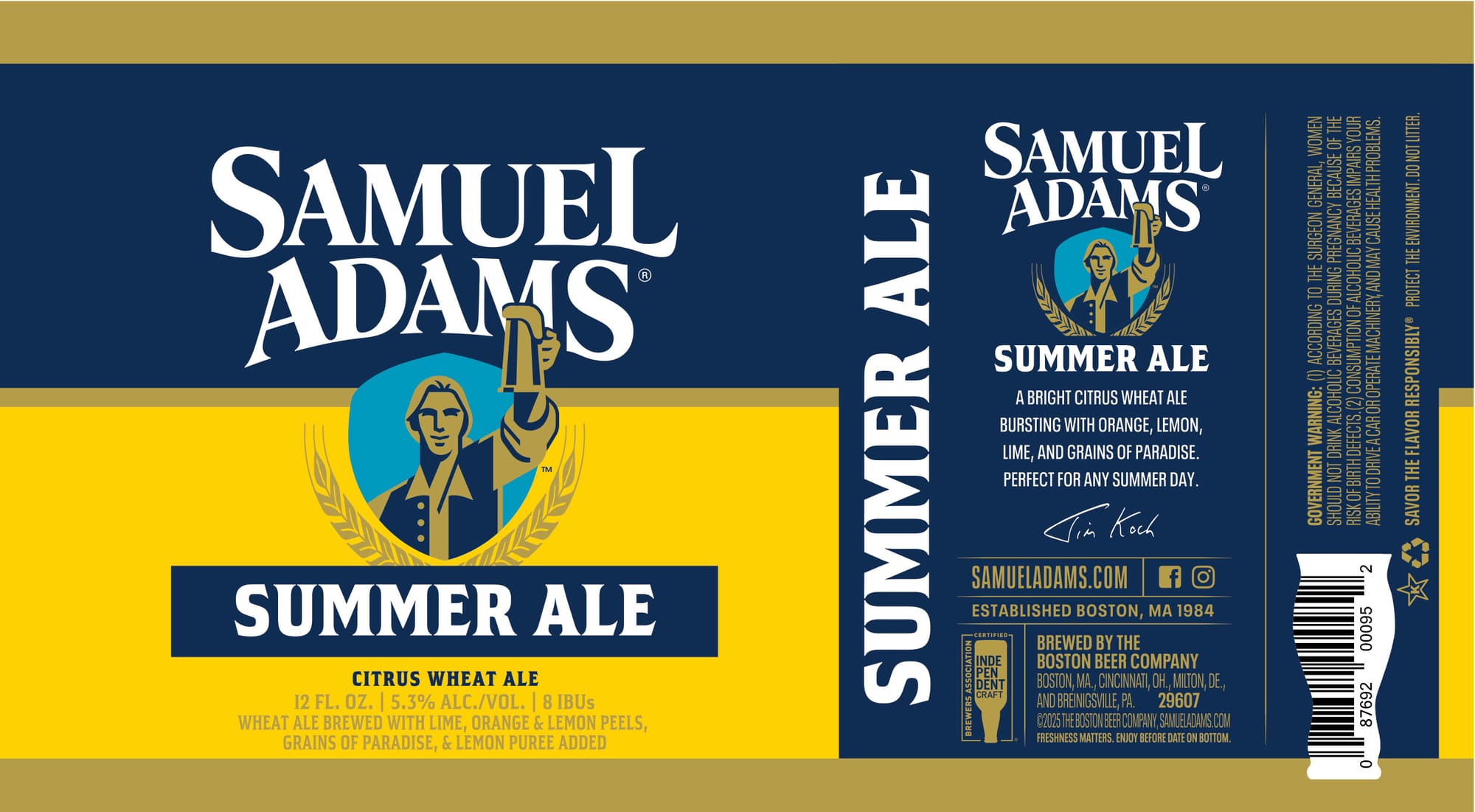 Summer Ale by Samuel Adams - beer label