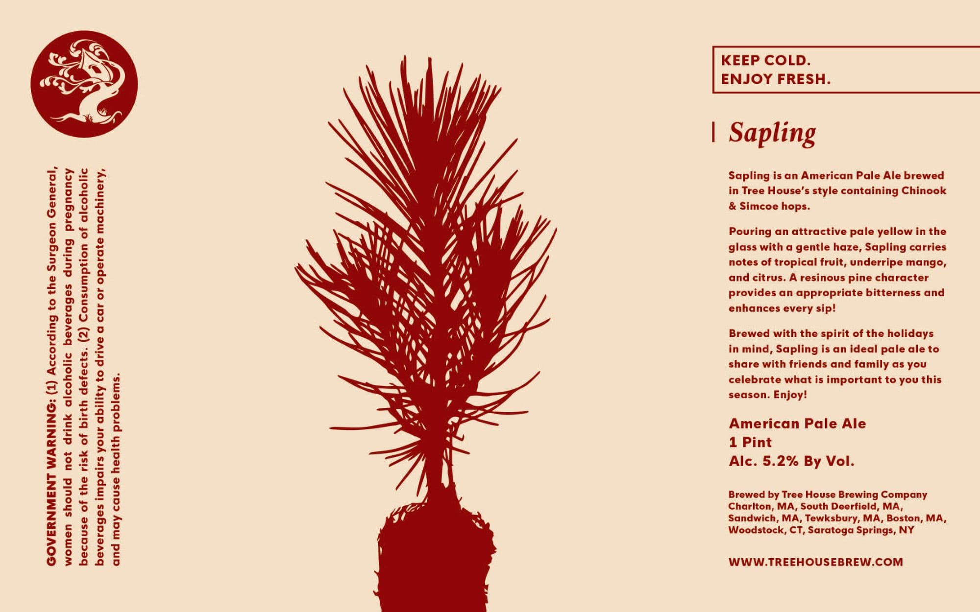 Sapling by Tree House Brewing Company - beer label