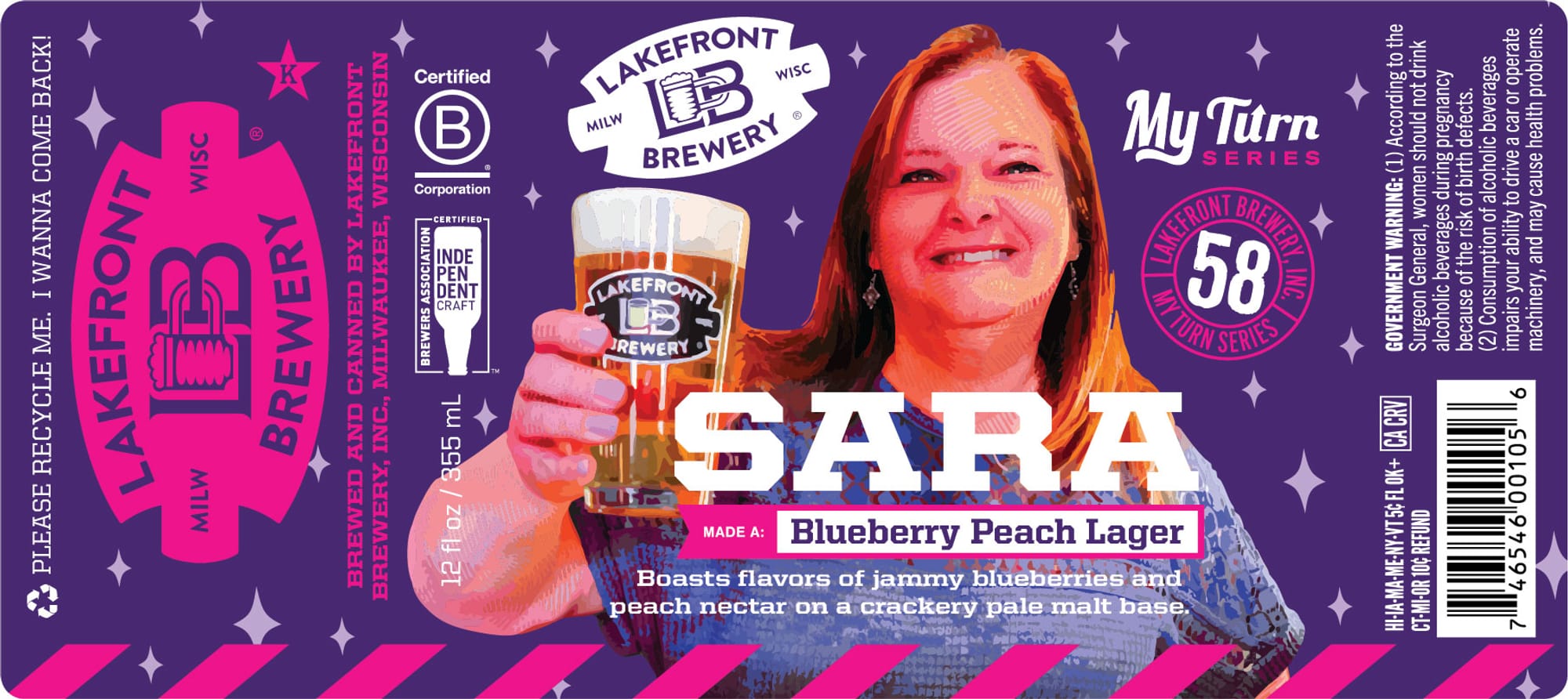 Sara by Lakefront Brewery - beer label